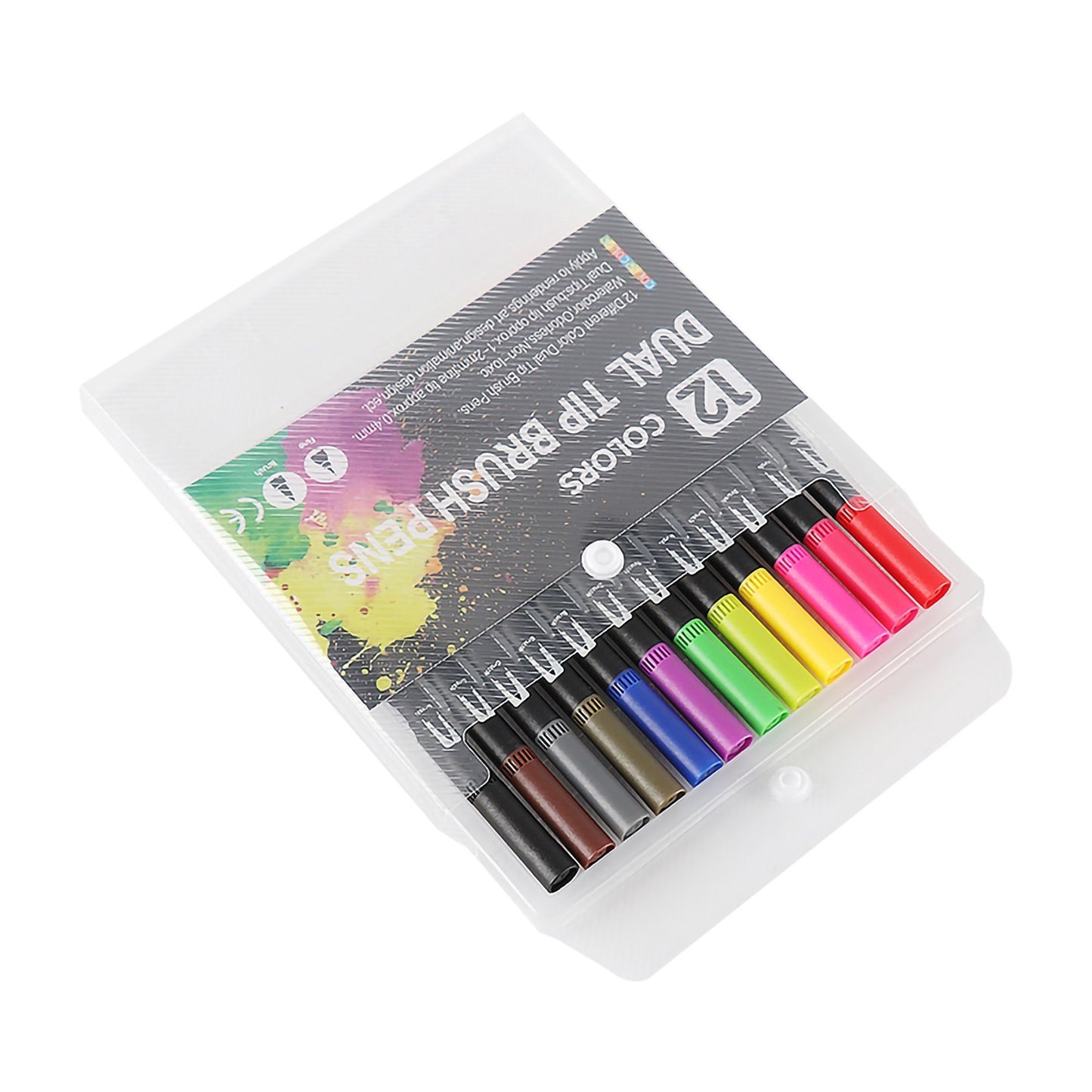 Dual Tip 12-Color Marker Set for Kids & Adults: Fine Point Art Pens for Coloring, Drawing, and Sketching