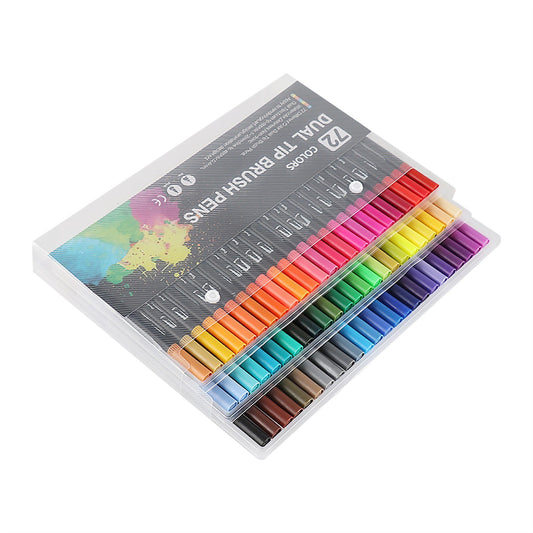 Dual Tip 12-Color Marker Set for Kids & Adults: Fine Point Art Pens for Coloring, Drawing, and Sketching