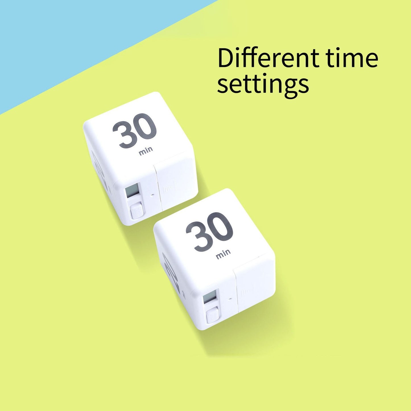 LED Display Cubic Timer: 15/20/30/60-Min Countdown for Study, Exercise, Cooking - White