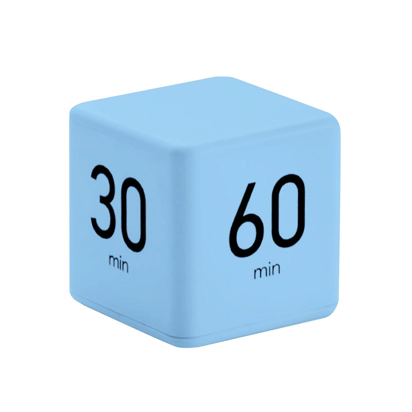 LED Display Cubic Timer: 15/20/30/60-Min Countdown for Study, Exercise, Cooking - White