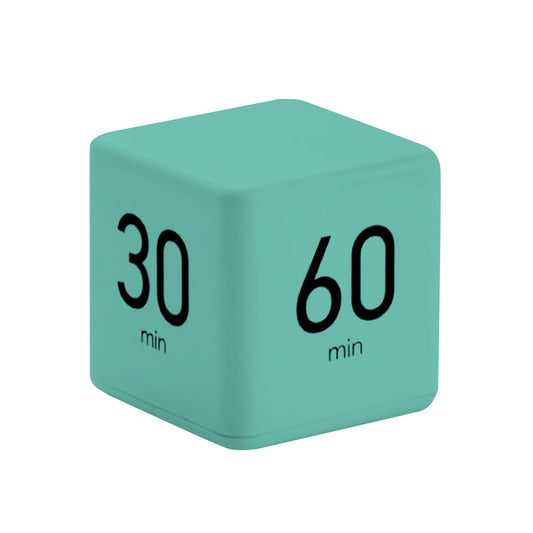 LED Display Cubic Timer: 15/20/30/60-Min Countdown for Study, Exercise, Cooking - White