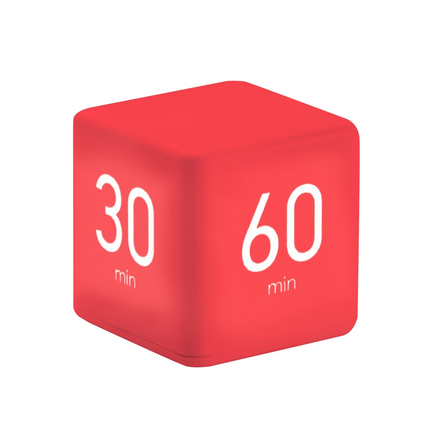 LED Display Cubic Timer: 15/20/30/60-Min Countdown for Study, Exercise, Cooking - White