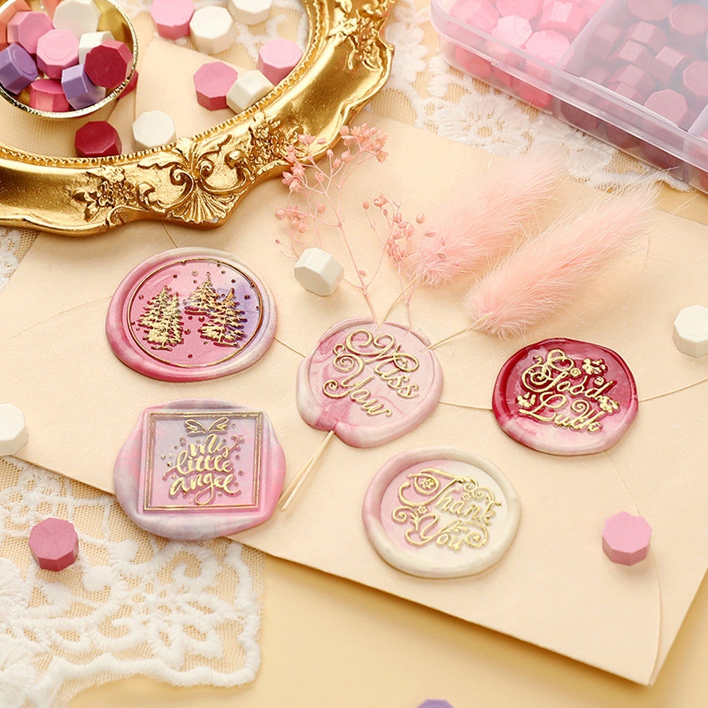 Colorful Sealing Wax Beads Set - 200 Pieces with Storage Box for Stamps, Cards, Envelopes, Wedding Invitations & Crafting