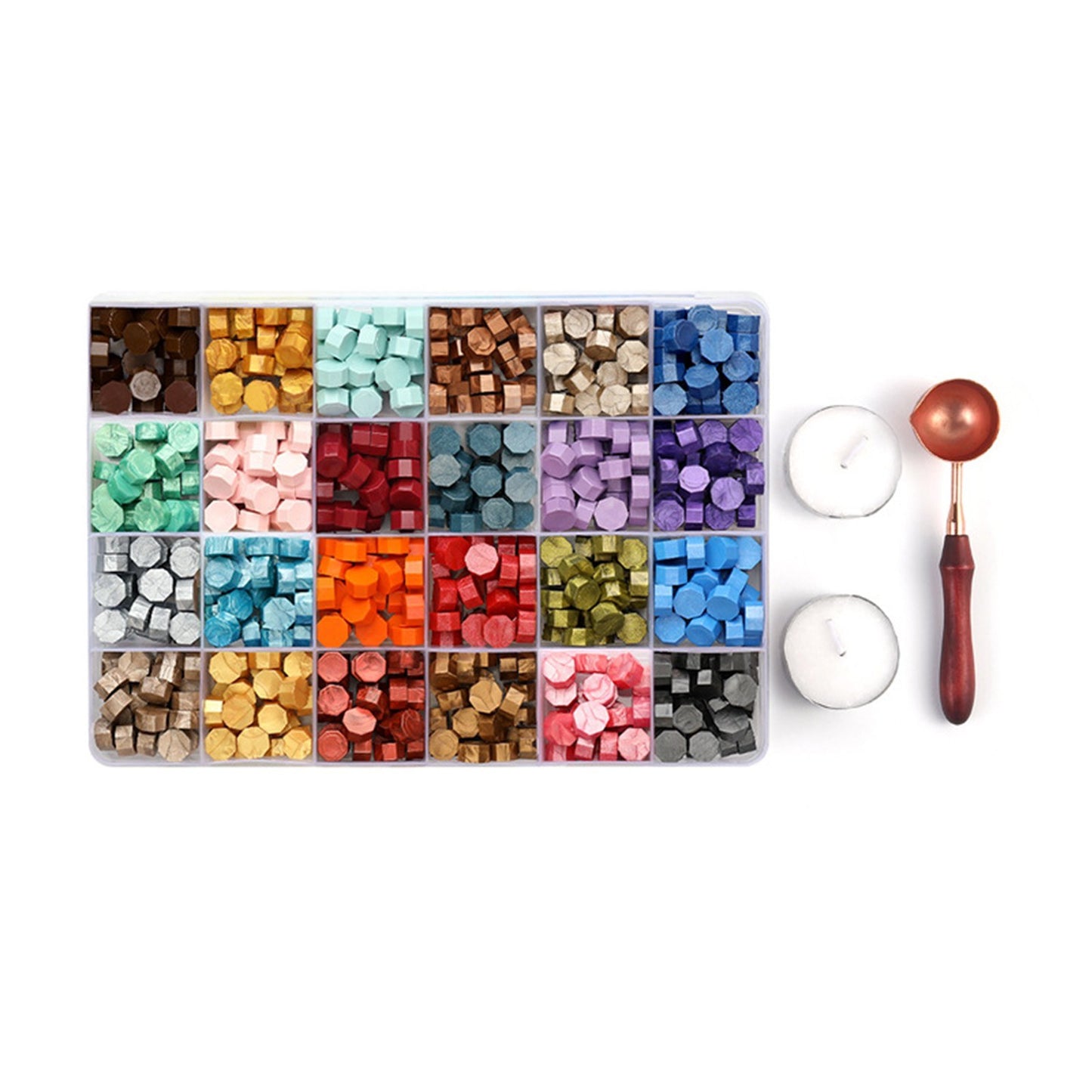Colorful Sealing Wax Beads Set - 200 Pieces with Storage Box for Stamps, Cards, Envelopes, Wedding Invitations & Crafting