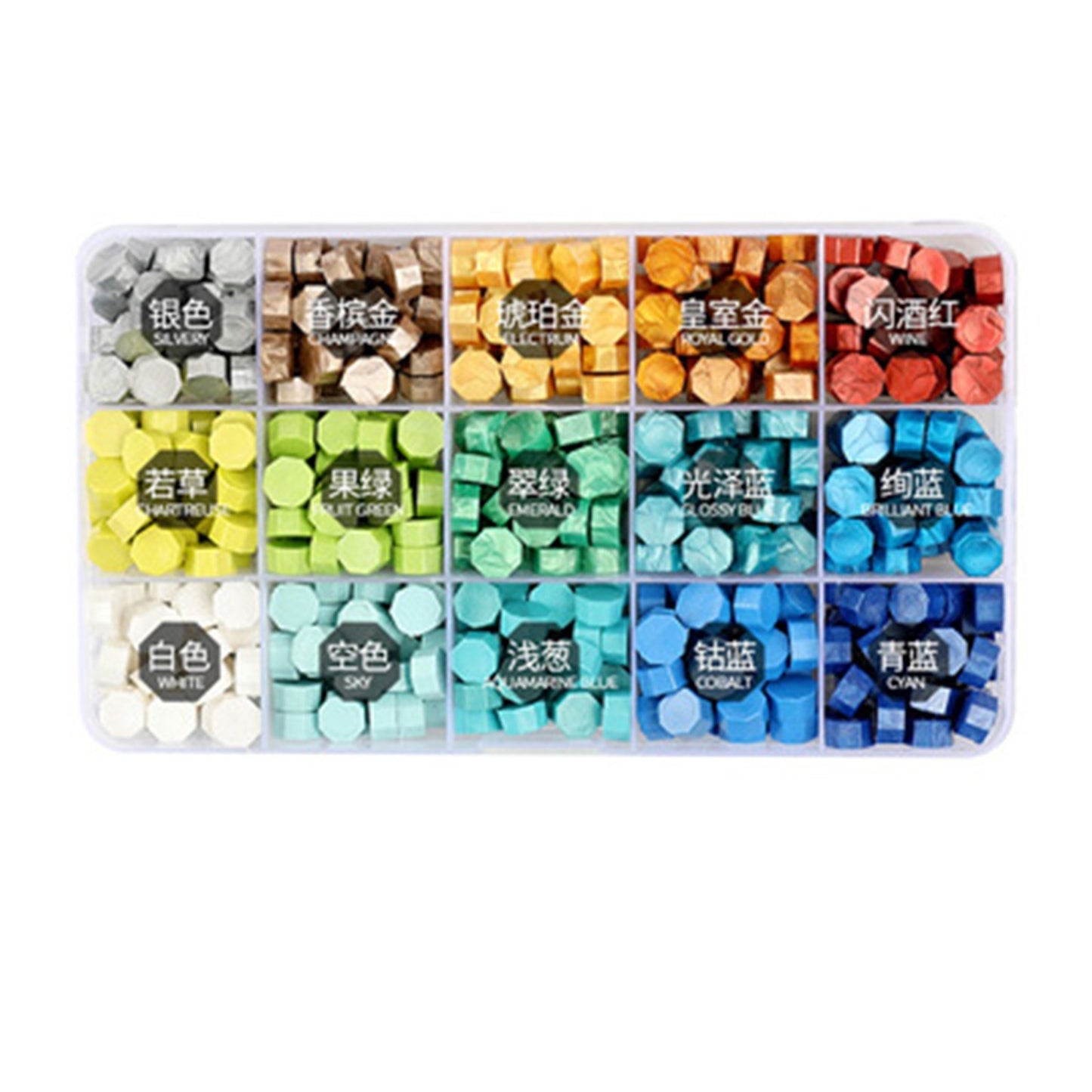 Colorful Sealing Wax Beads Set - 200 Pieces with Storage Box for Stamps, Cards, Envelopes, Wedding Invitations & Crafting