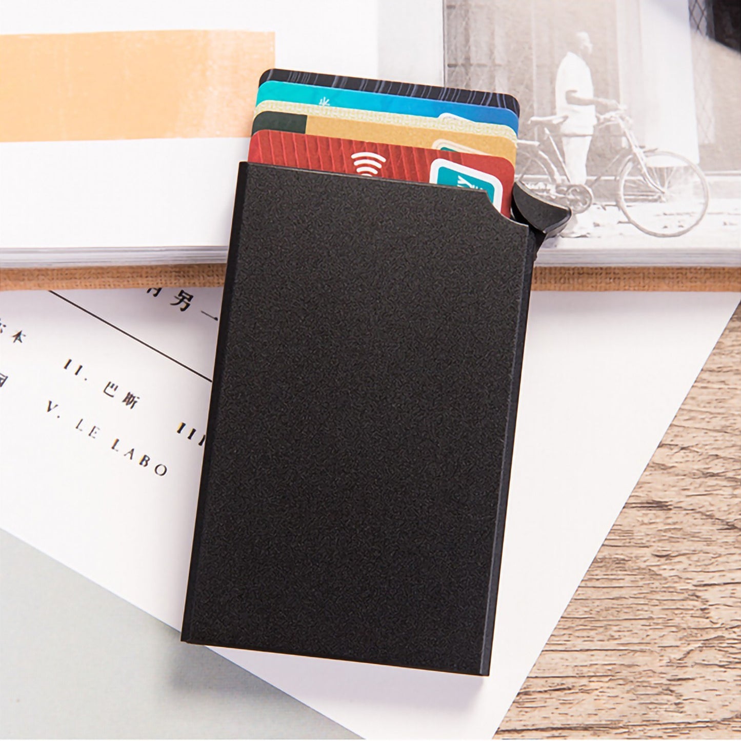 RFID Blocking Aluminum Card Holder - Anti-Theft Wallet Case with Pop-Up Feature for Men & Women