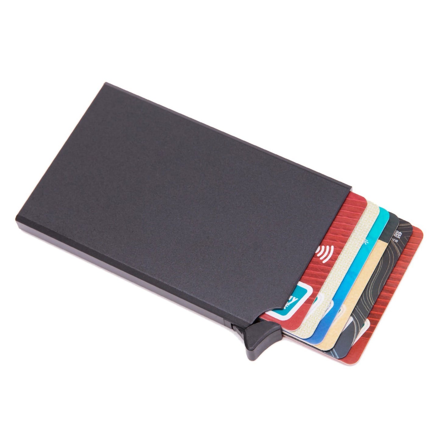RFID Blocking Aluminum Card Holder - Anti-Theft Wallet Case with Pop-Up Feature for Men & Women