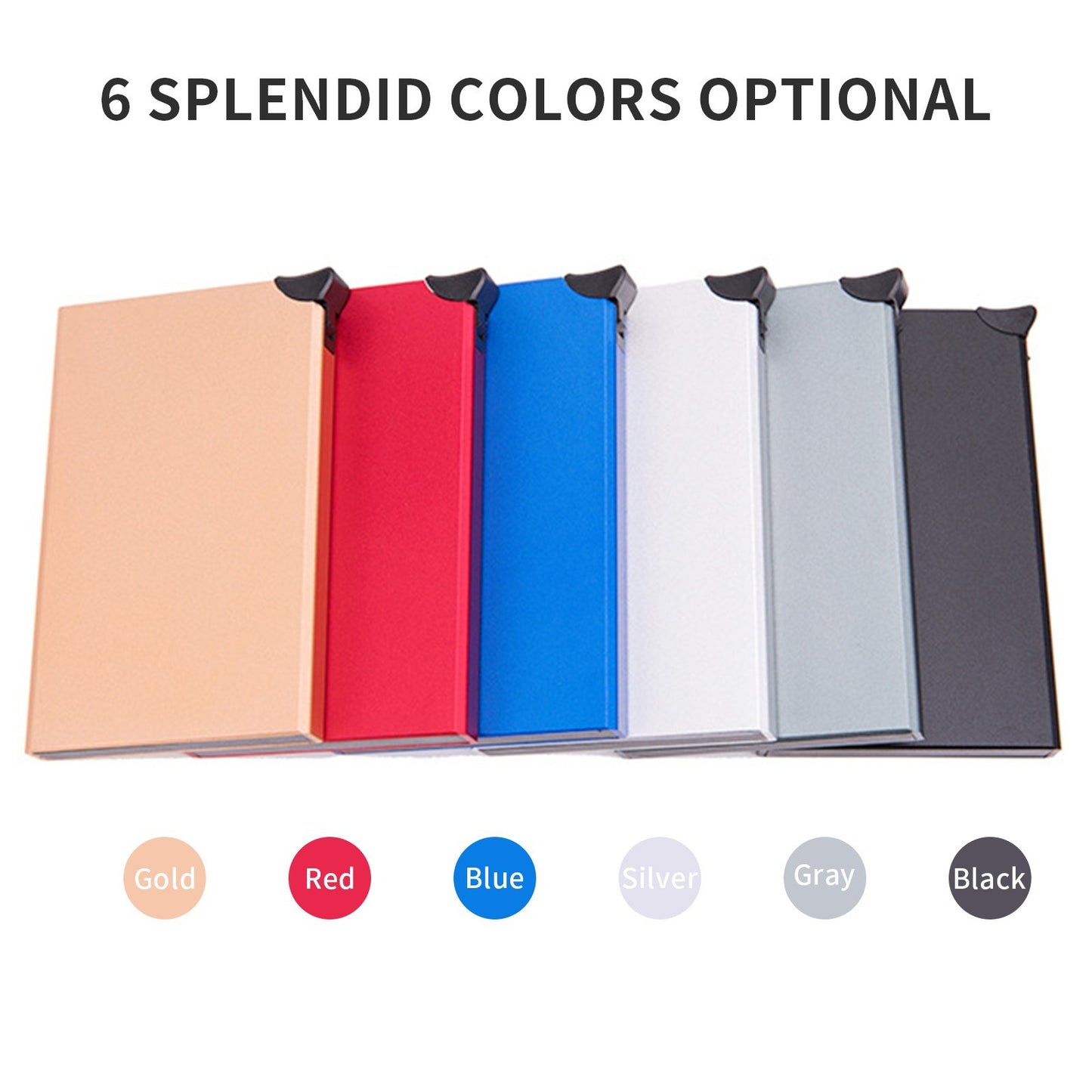 RFID Blocking Aluminum Card Holder - Anti-Theft Wallet Case with Pop-Up Feature for Men & Women