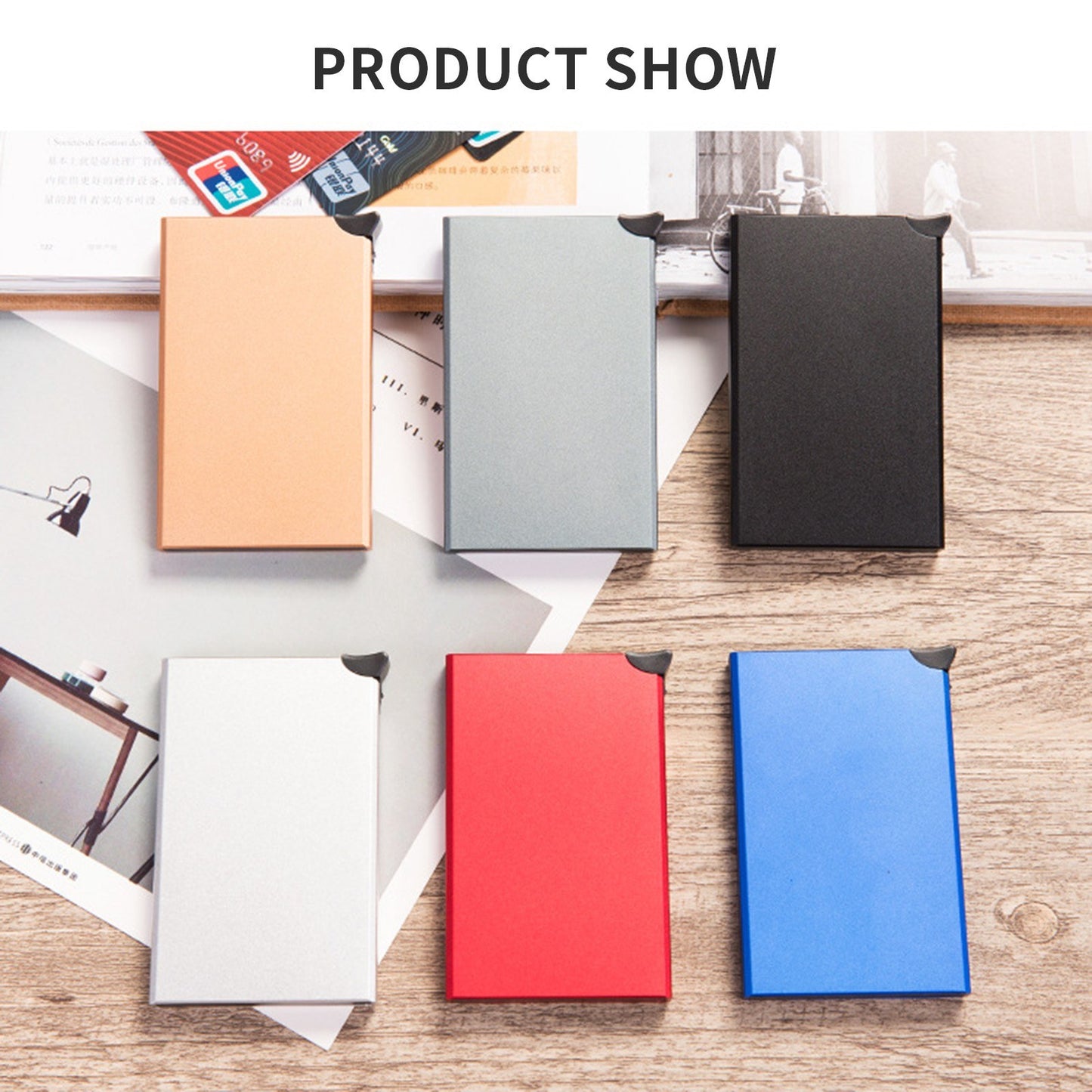 RFID Blocking Aluminum Card Holder - Anti-Theft Wallet Case with Pop-Up Feature for Men & Women