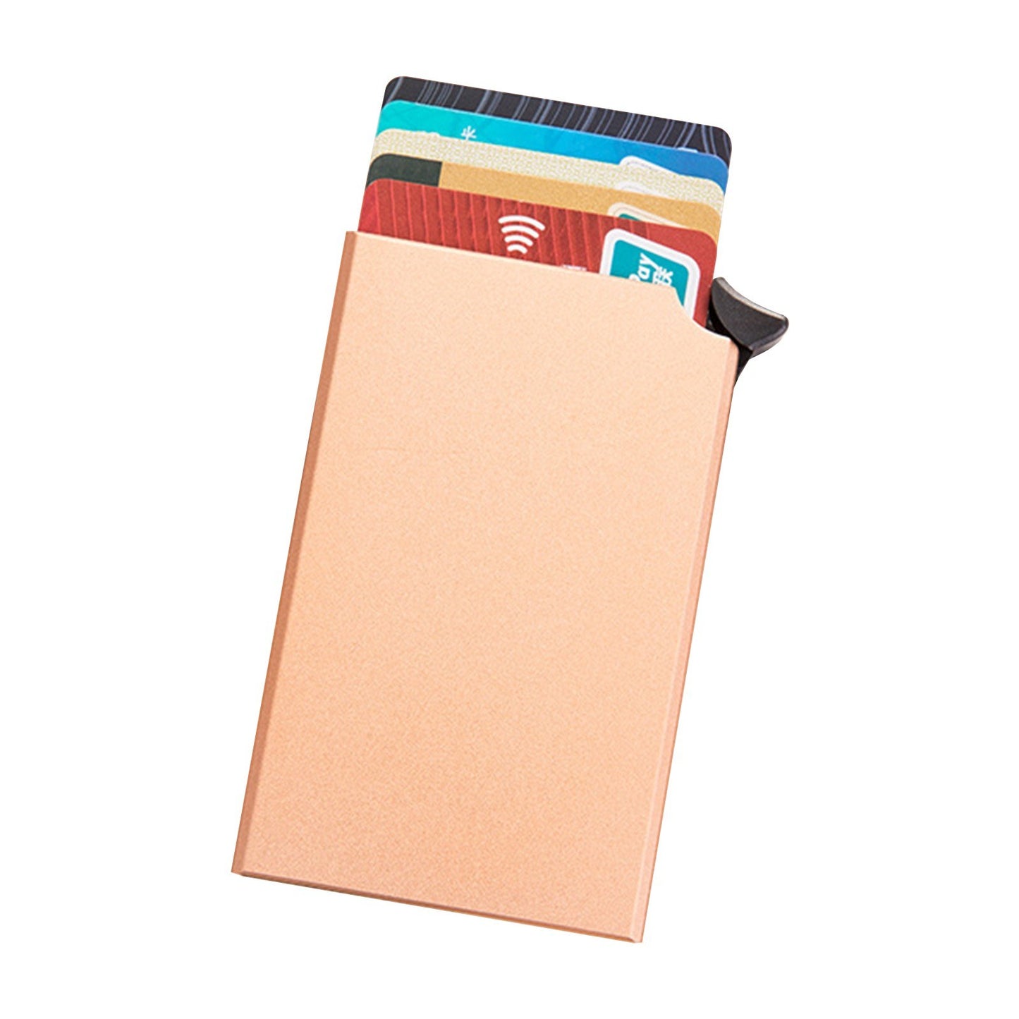 RFID Blocking Aluminum Card Holder - Anti-Theft Wallet Case with Pop-Up Feature for Men & Women