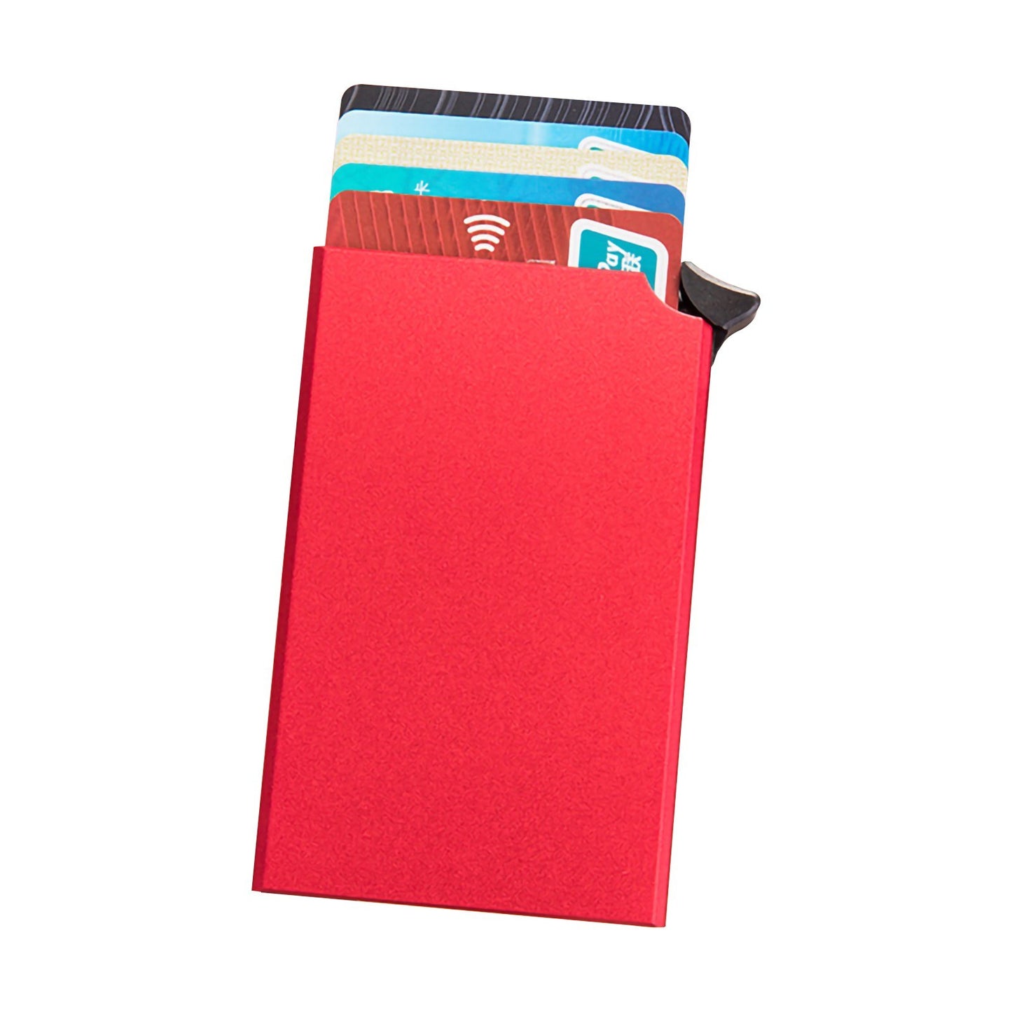 RFID Blocking Aluminum Card Holder - Anti-Theft Wallet Case with Pop-Up Feature for Men & Women