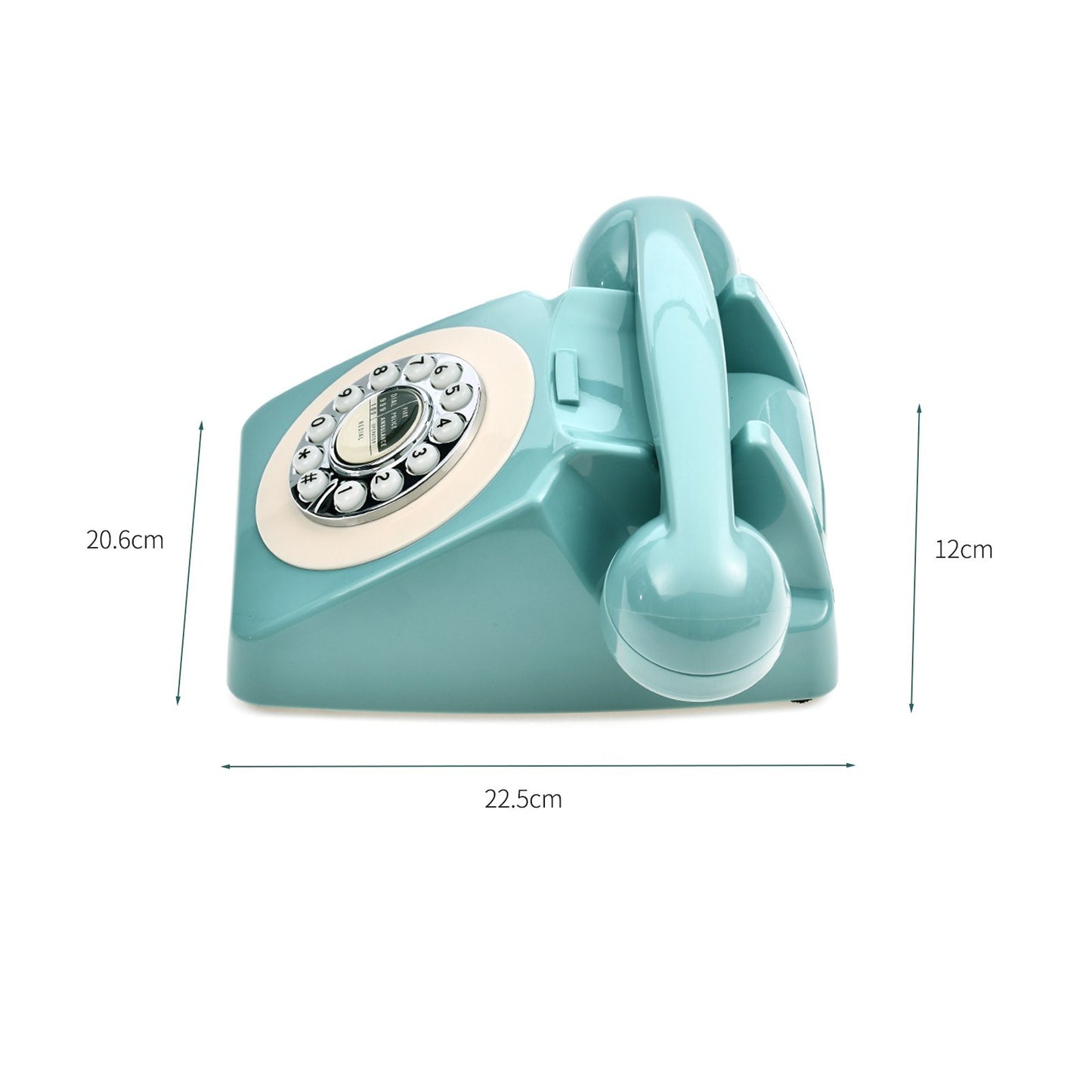 80s Vintage Style Corded Desk Phone with Ring Volume Control for Home, Office, or Cafe Decor