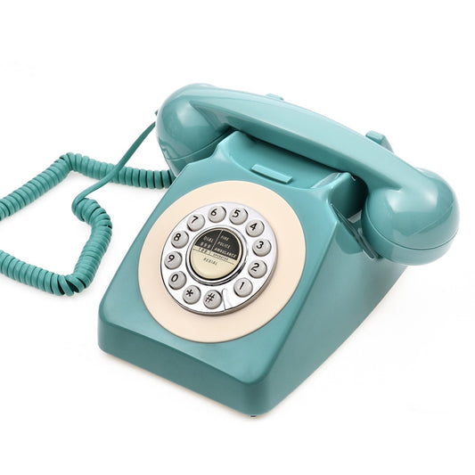 80s Vintage Style Corded Desk Phone with Ring Volume Control for Home, Office, or Cafe Decor