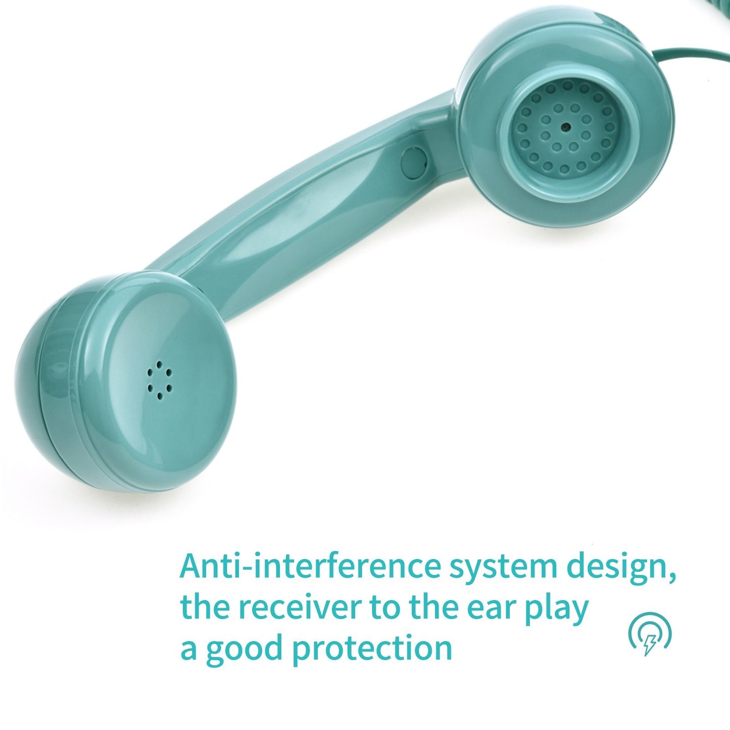 80s Vintage Style Corded Desk Phone with Ring Volume Control for Home, Office, or Cafe Decor