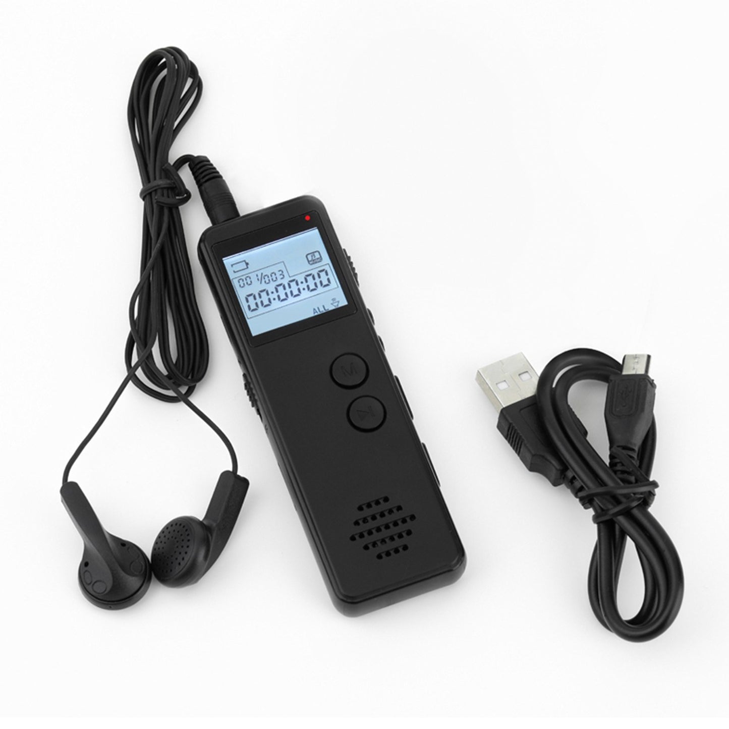 HD Digital Voice Activated Recorder with Noise Reduction, MP3 Player & Line-In Function - 10h Continuous Recording for Meetings, Lectures, Interviews, Classes