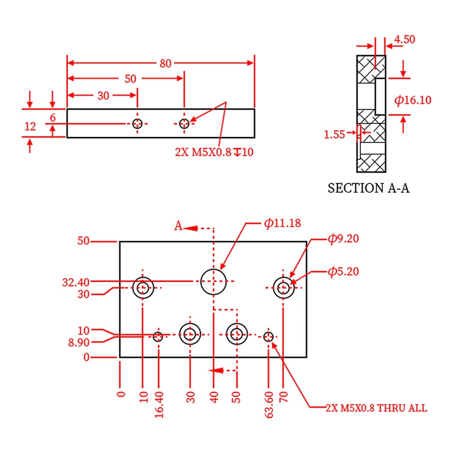 Aluminum Linear Guide Slide 200mm 4080U for DIY CNC Router & 3D Printer Engraving Machine - TwoTrees