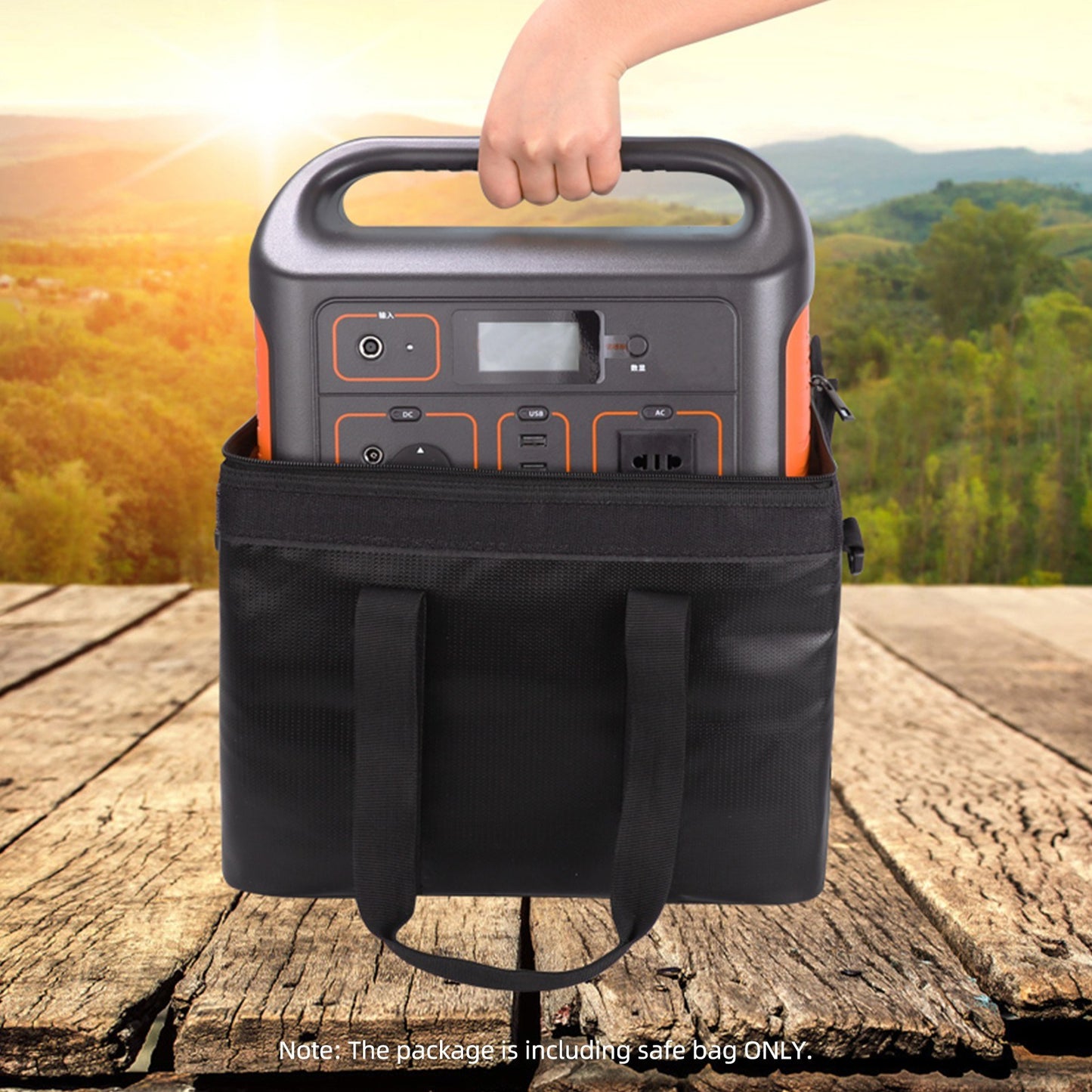 Fireproof Explosion-Proof Lipo Battery Safe Bag with Waterproof Zippers & Handle Strap