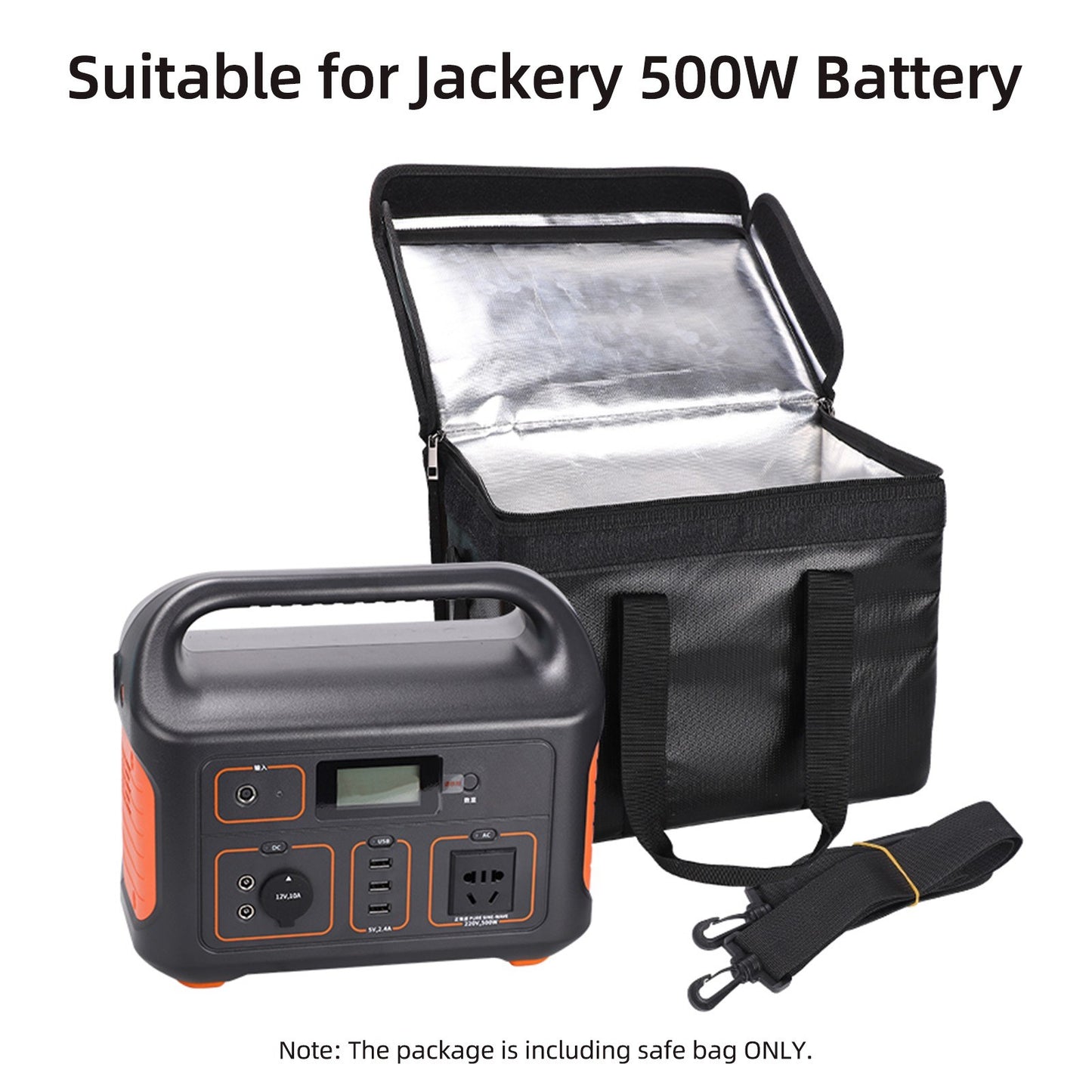 Fireproof Explosion-Proof Lipo Battery Safe Bag with Waterproof Zippers & Handle Strap