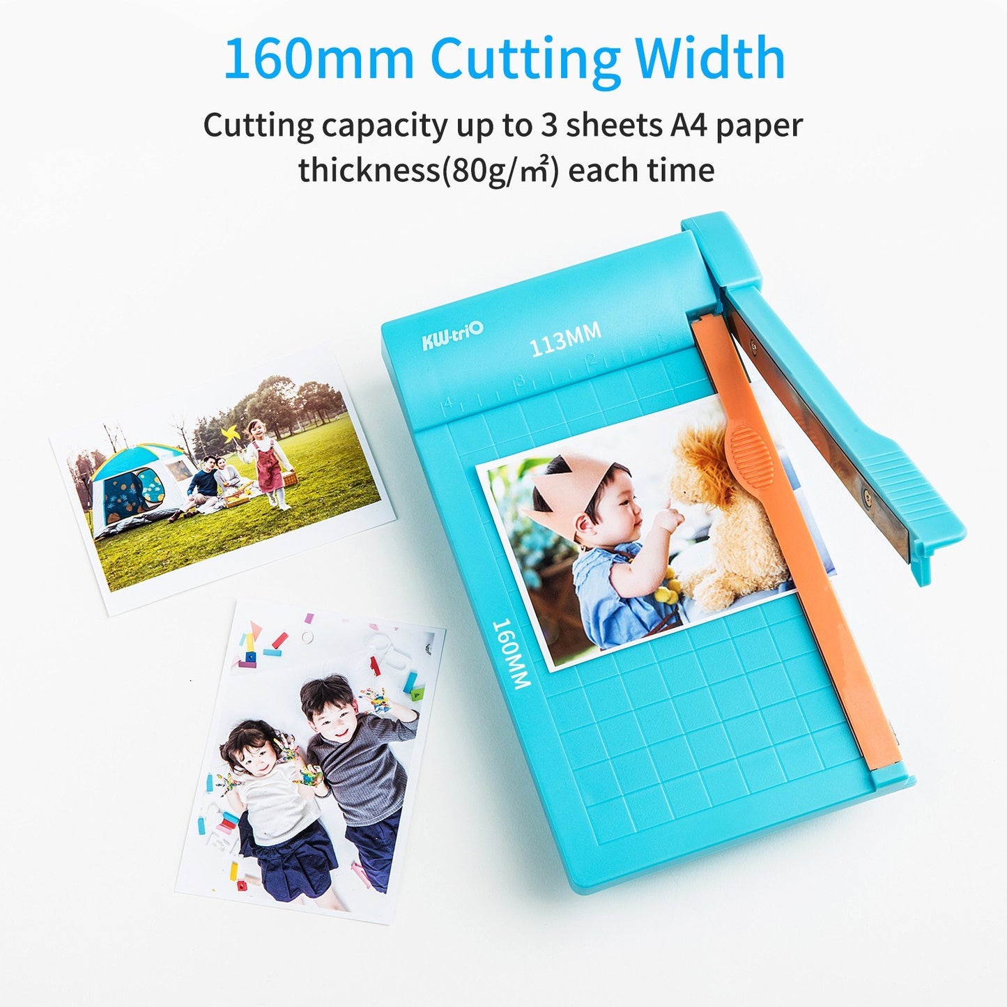 KW-triO 6 Mini Paper Trimmer Guillotine Cutter - Desktop Cutting Machine for Crafts, Photos, Cards, Scrapbooking