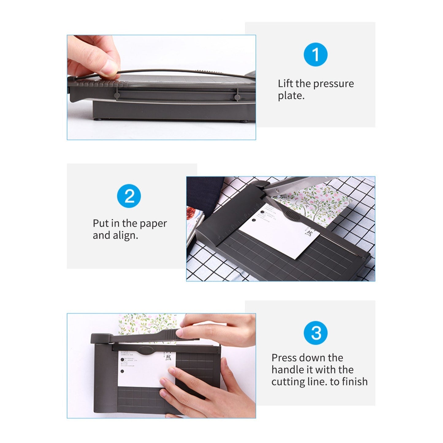 KW-triO 6 Mini Paper Trimmer Guillotine Cutter - Desktop Cutting Machine for Crafts, Photos, Cards, Scrapbooking