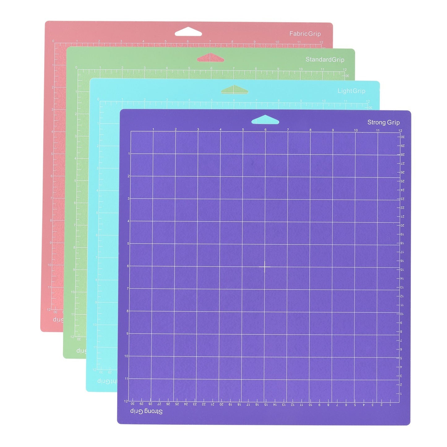 12x12 Adhesive Non-Slip Cutting Mats for Silhouette Cameo & Cricut Explore - 4 Pack Gridded Replacements