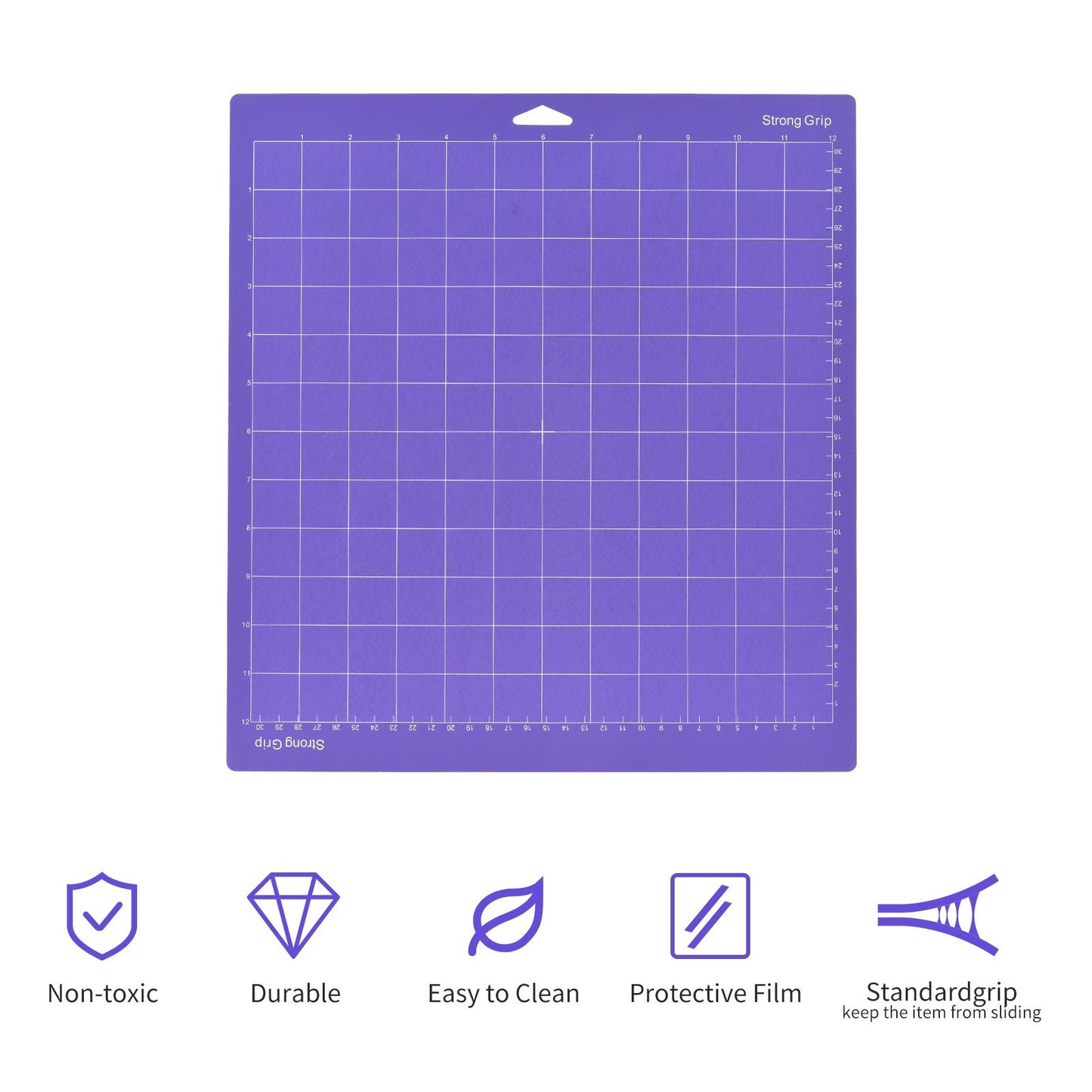12x12 Adhesive Non-Slip Cutting Mats for Silhouette Cameo & Cricut Explore - 4 Pack Gridded Replacements