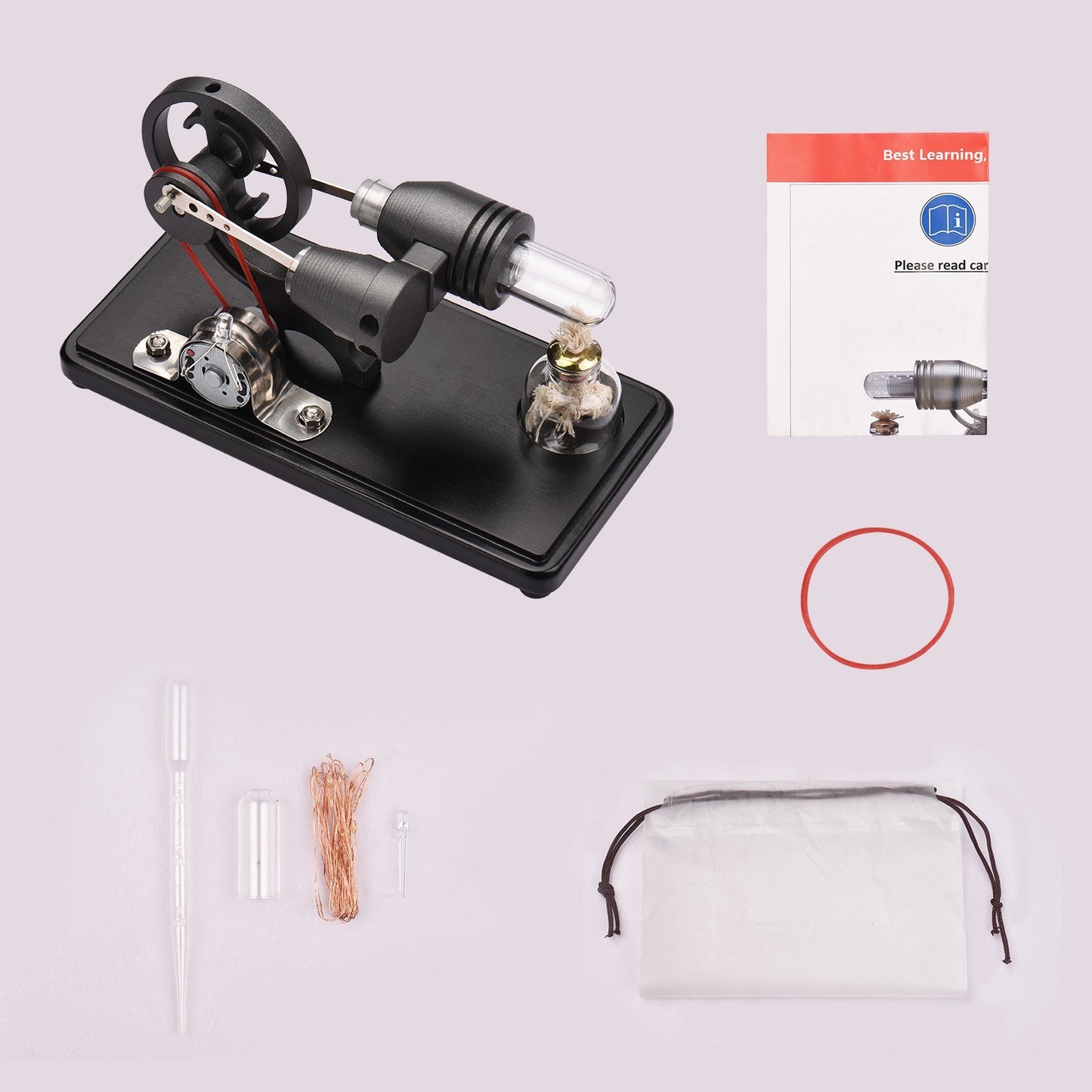 LL-006-BR Stirling Engine Hot Air Electricity Generator Model