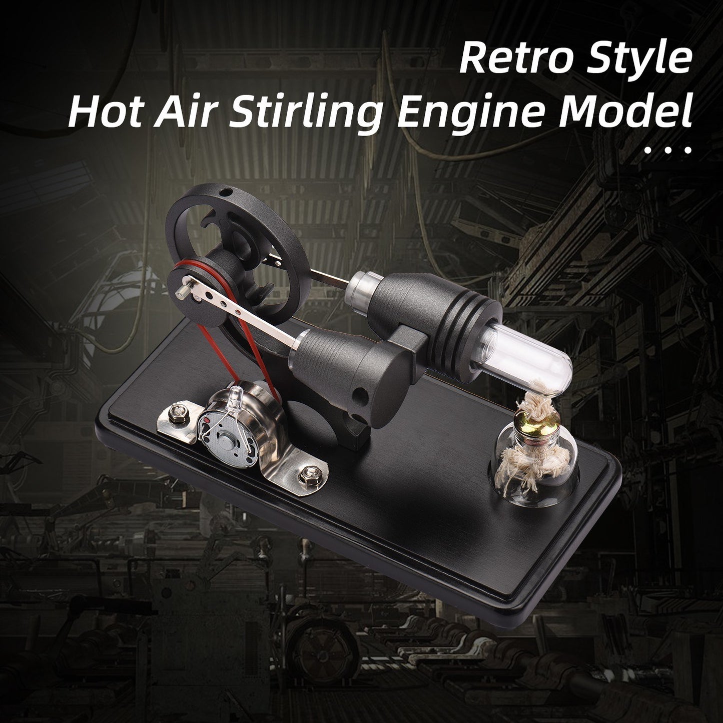 LL-006-BR Stirling Engine Hot Air Electricity Generator Model