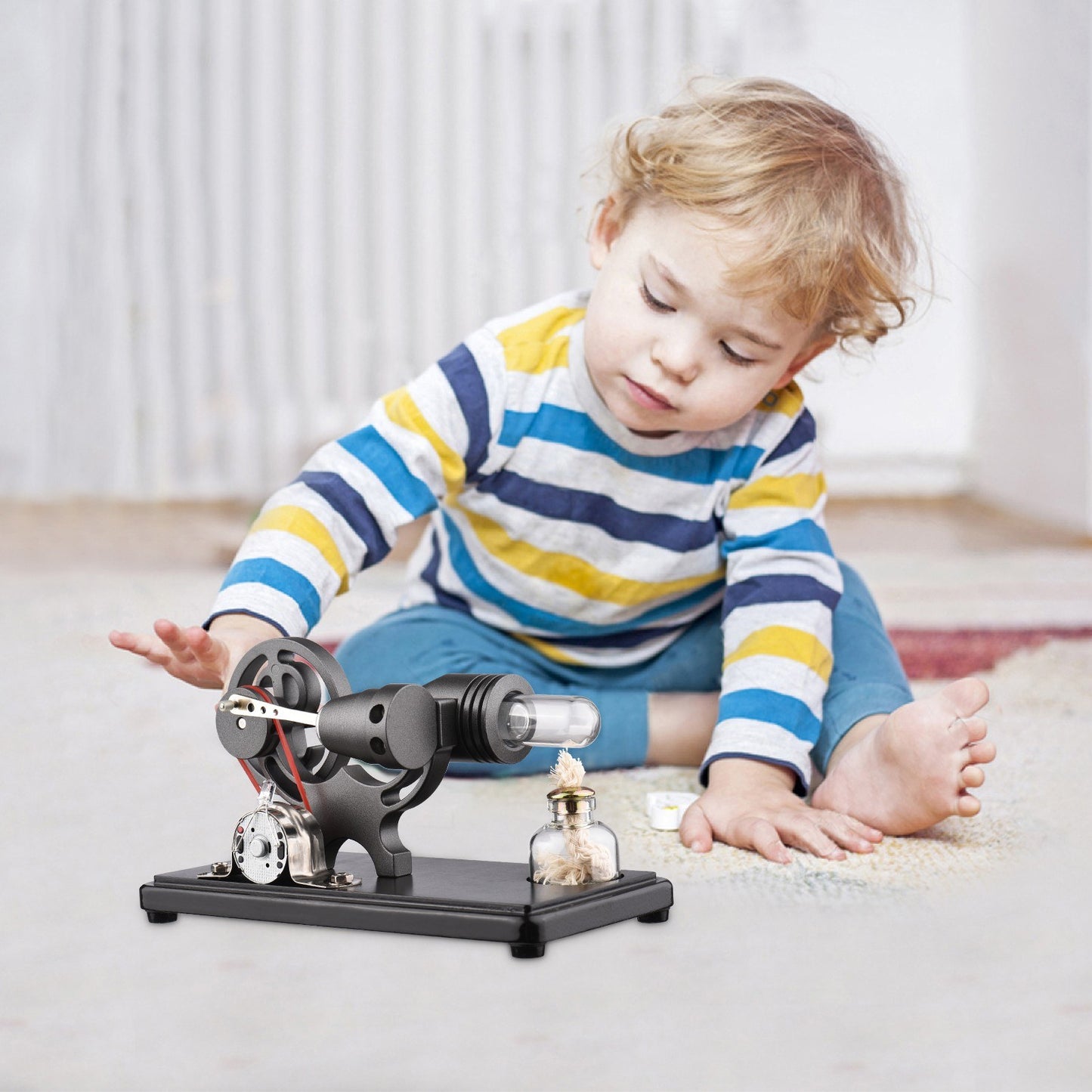 LL-006-BR Stirling Engine Hot Air Electricity Generator Model
