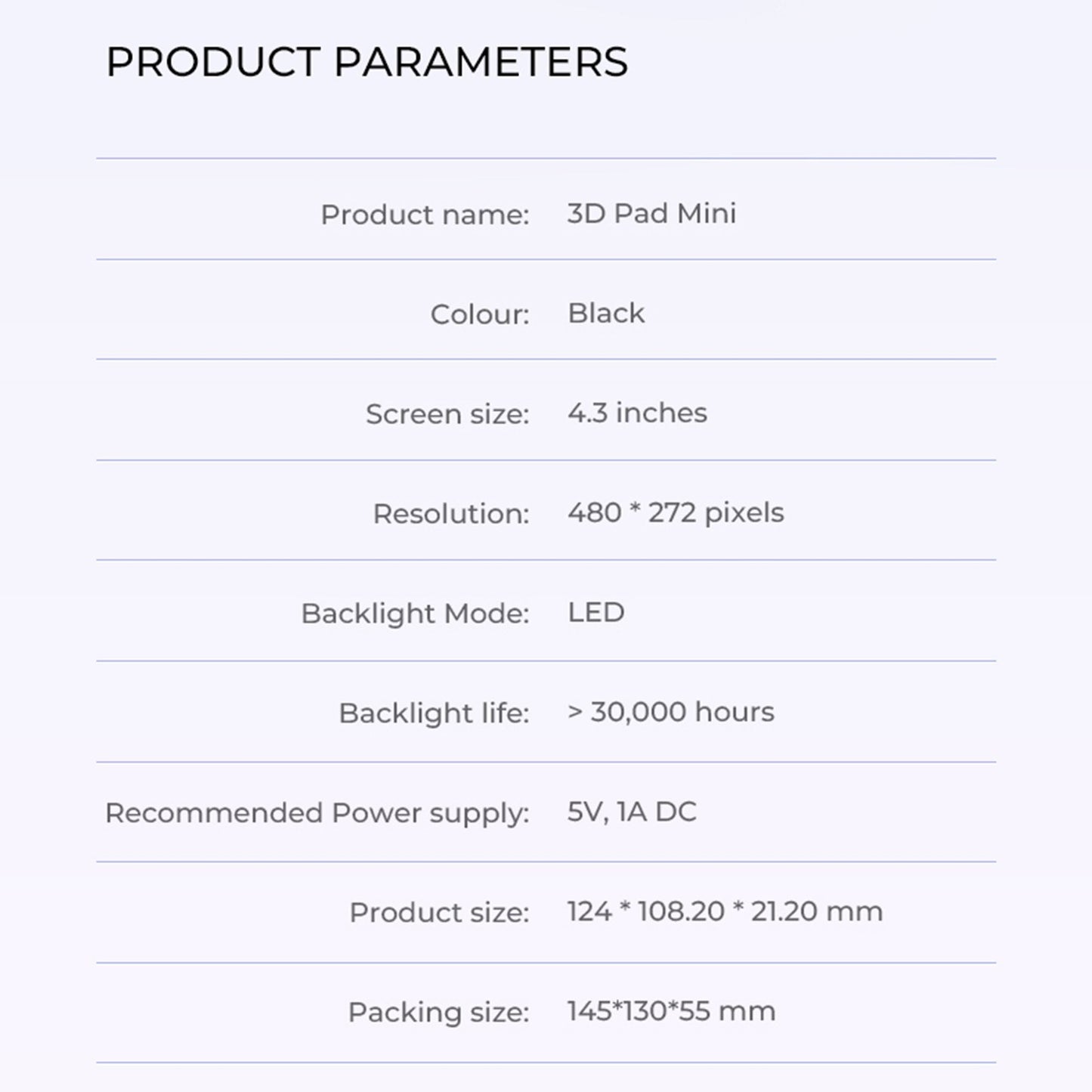 CREALITY 3D Pad Mini 4.3 Display Screen