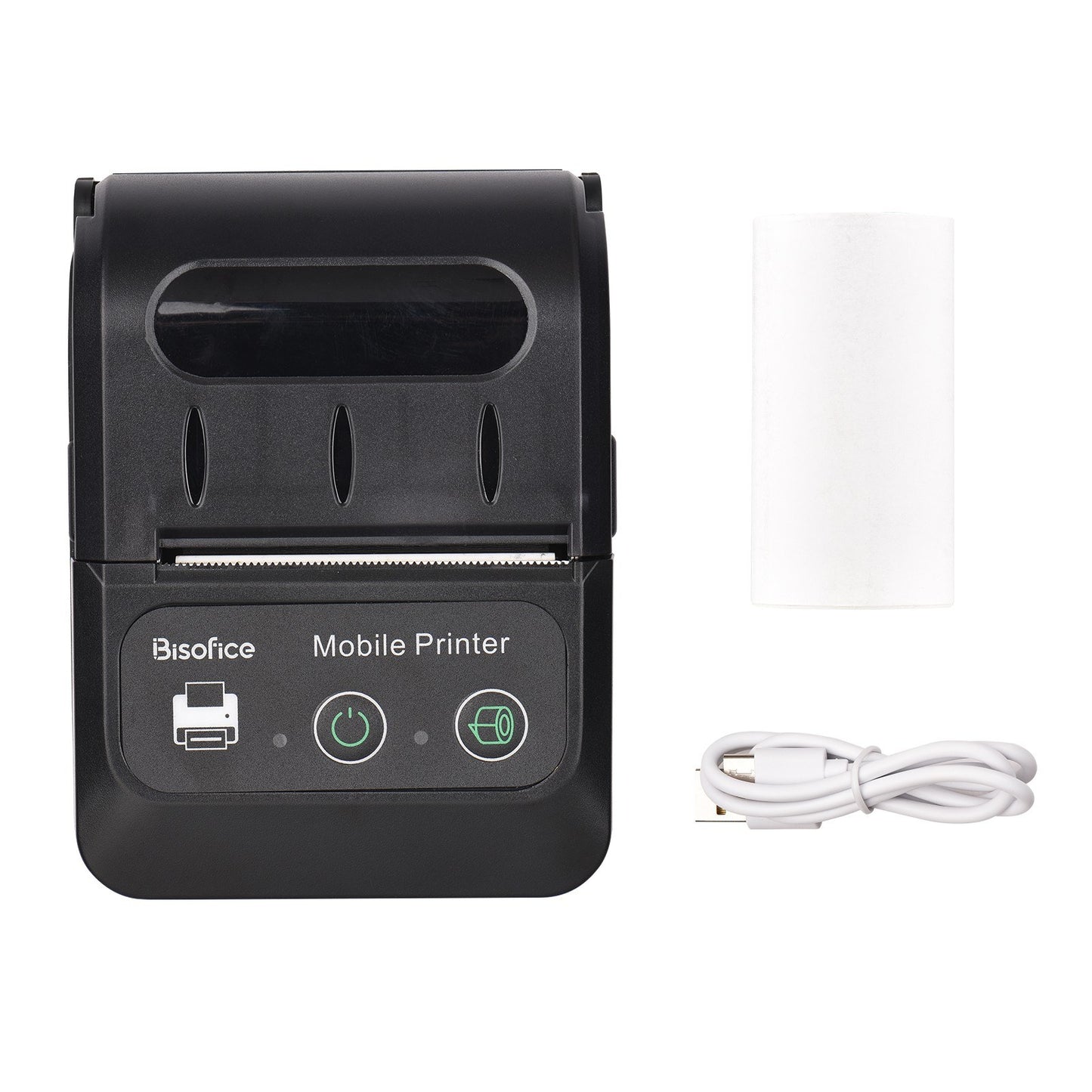 Bisofice 58mm Portable Thermal Receipt Printer + 1 Roll