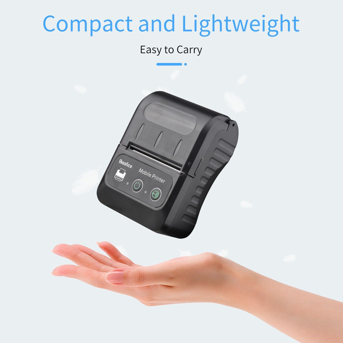 Bisofice 58mm Portable Thermal Receipt Printer + 1 Roll