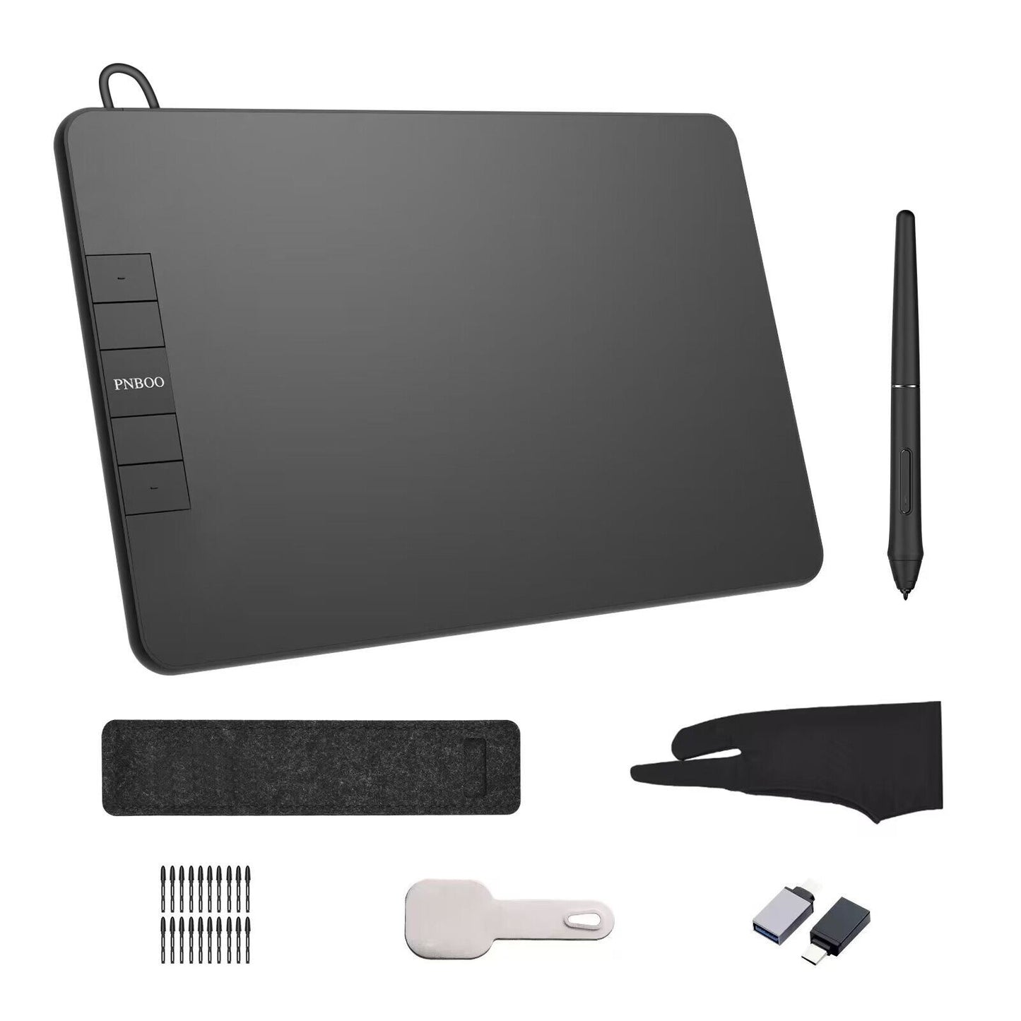 PNBOO PN640 6x4 Inch Drawing Tablet with Battery-Free Stylus
