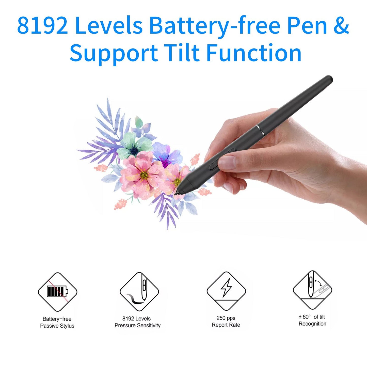PNBOO PN640 6x4 Inch Drawing Tablet with Battery-Free Stylus