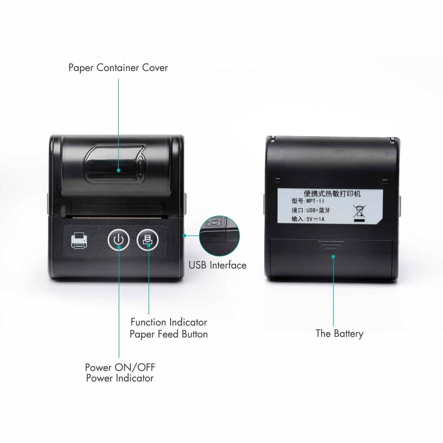 Compact Wireless Thermal Receipt Printer
