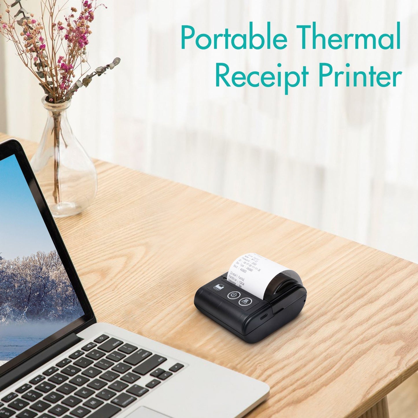 Compact Wireless Thermal Receipt Printer