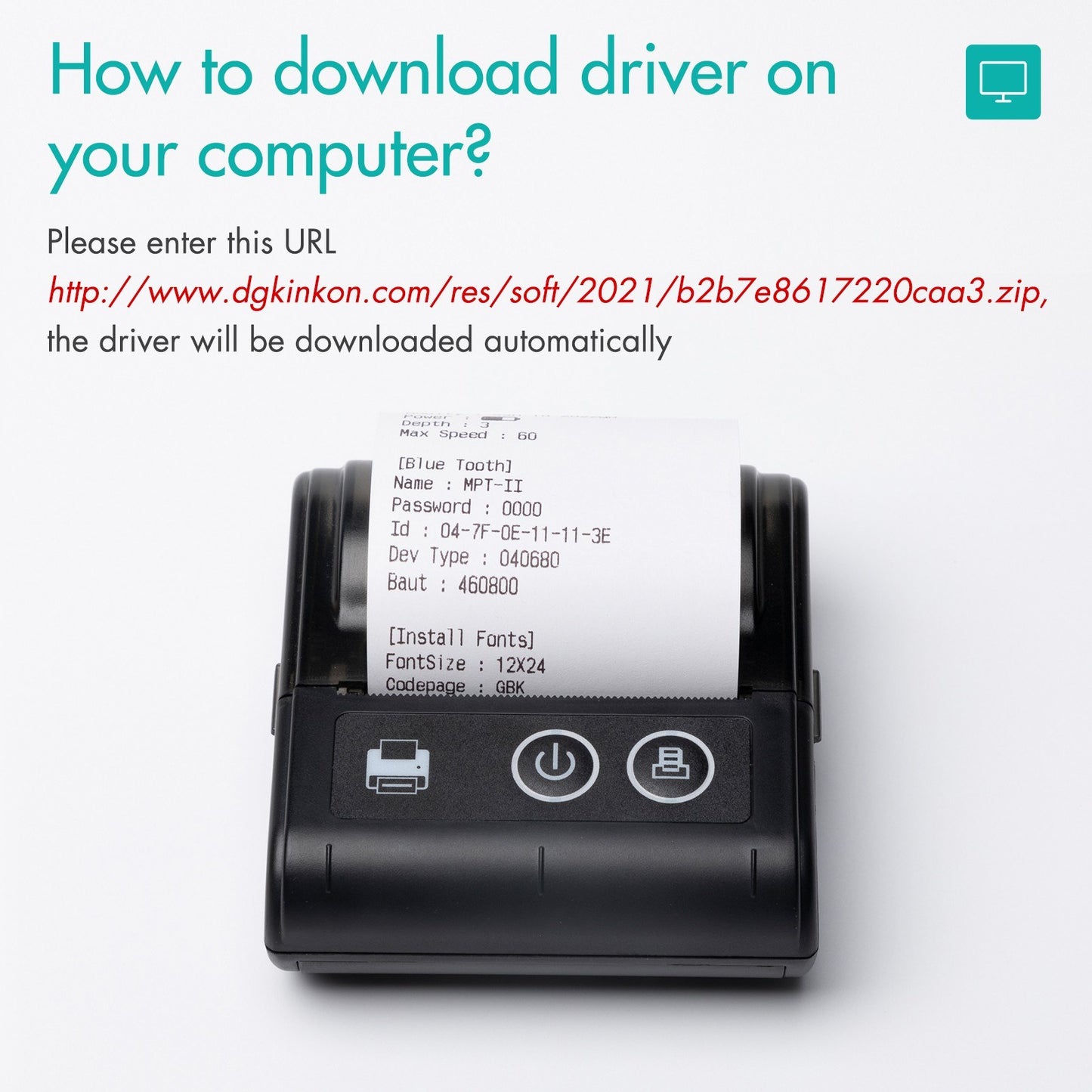 Compact Wireless Thermal Receipt Printer