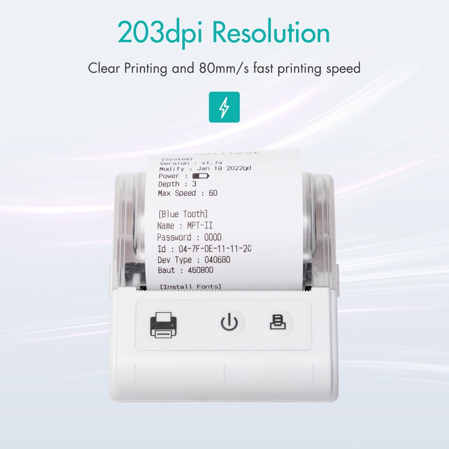 Compact Wireless Thermal Receipt Printer