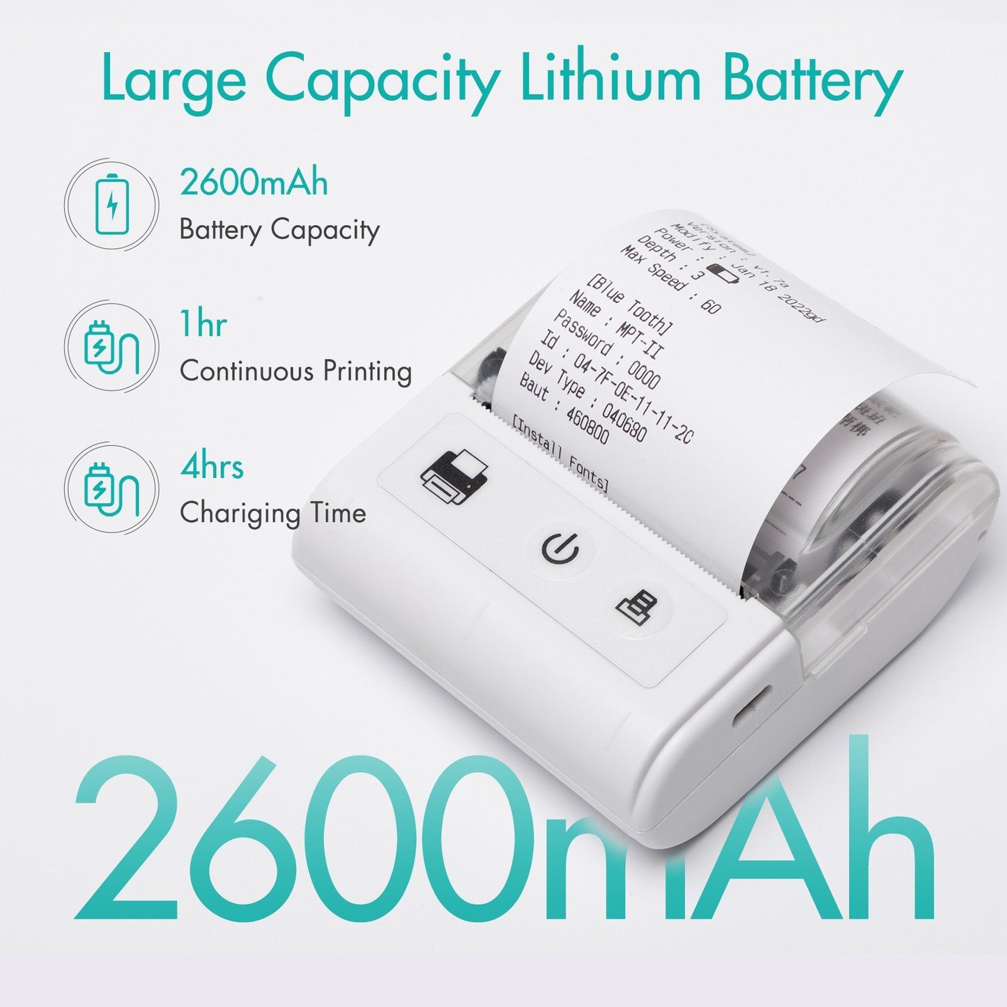 Compact Wireless Thermal Receipt Printer
