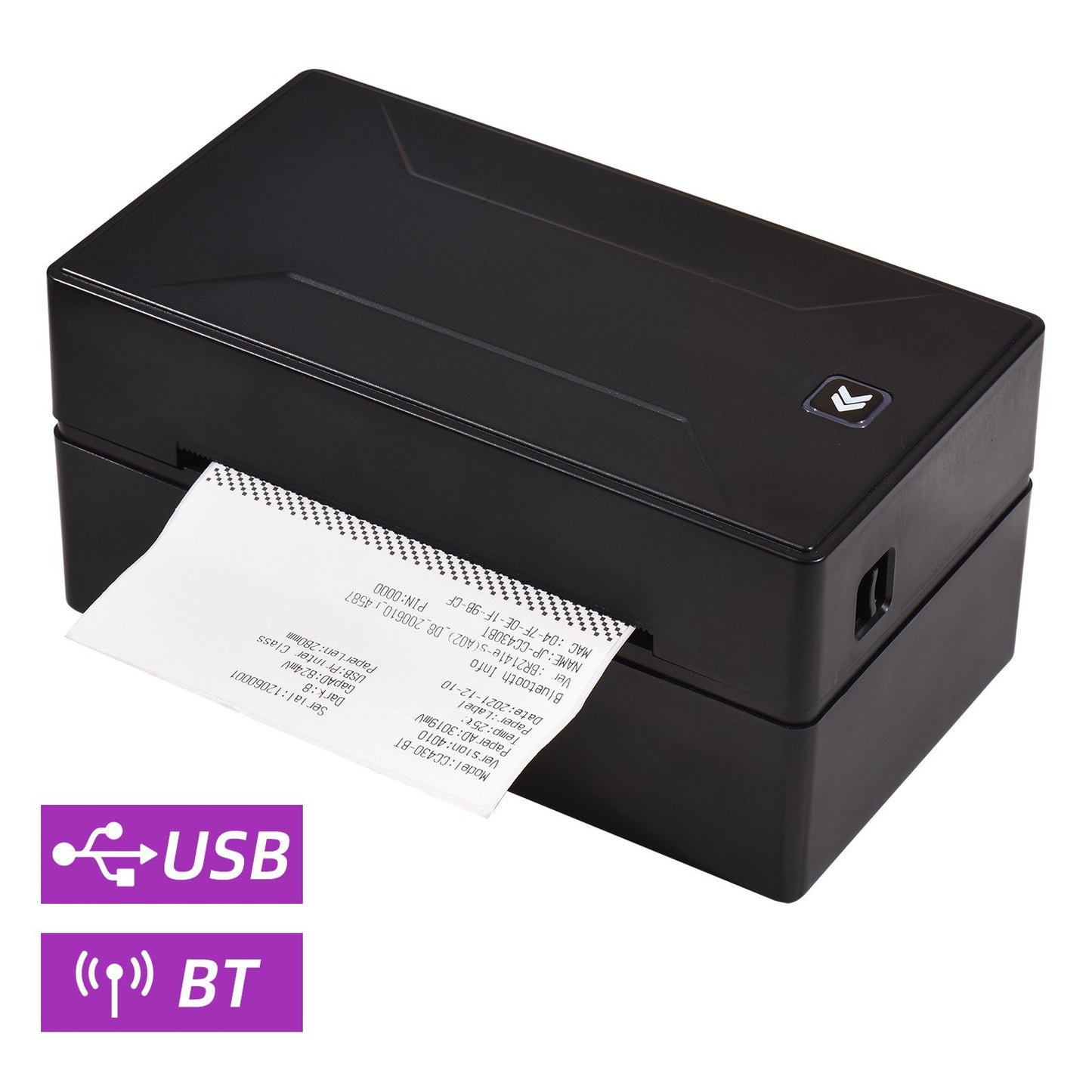 Wireless 4x6 Thermal Label Printer for High-Speed Shipping Labels - USB/BT Connection