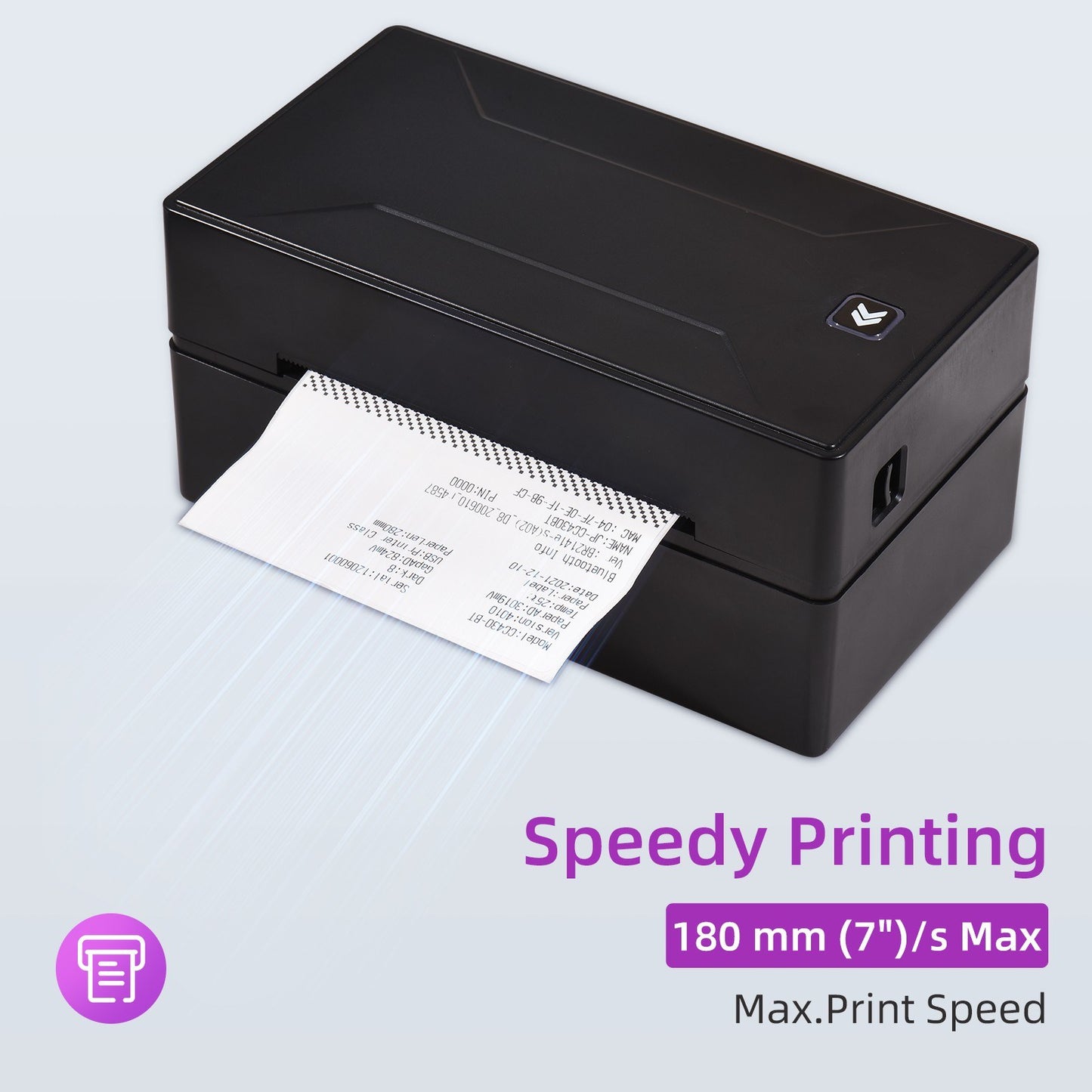 Wireless 4x6 Thermal Label Printer for High-Speed Shipping Labels - USB/BT Connection