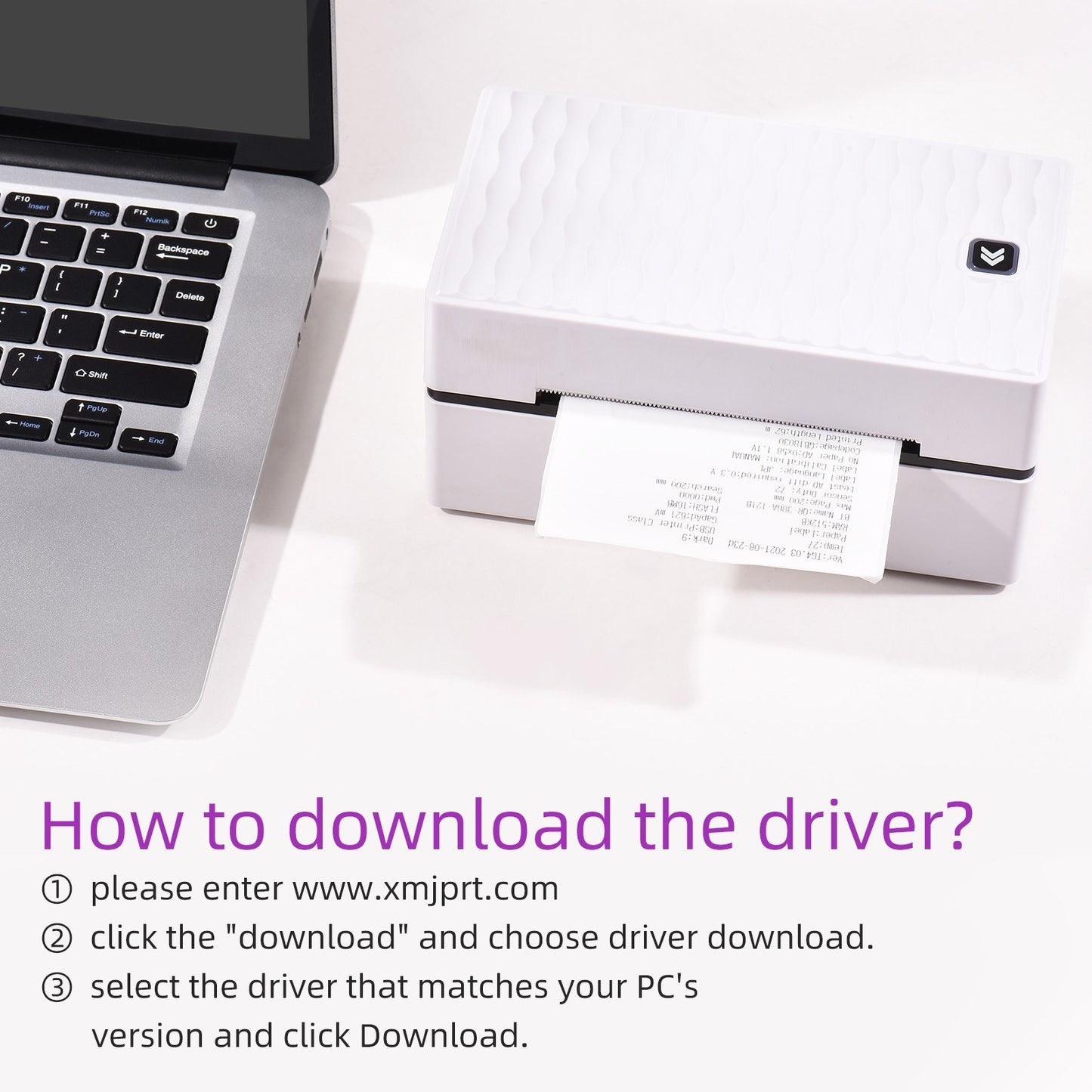 Wireless 4x6 Thermal Label Printer for High-Speed Shipping Labels - USB/BT Connection