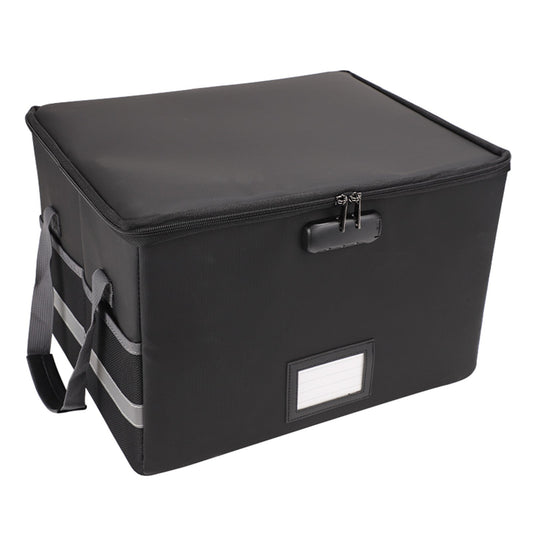 Fireproof Waterproof Document Storage Box with Lock for Home, Office, and Car - Fits Hanging Folders, Magazines, Books