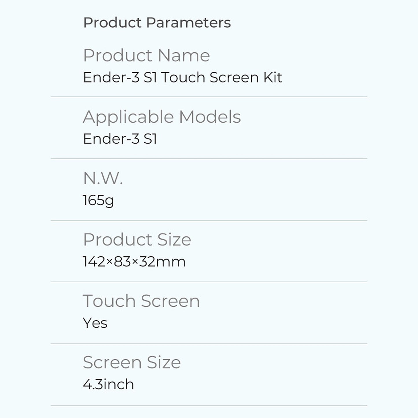 Creality Ender-3 S1 Touchscreen Upgrade Kit