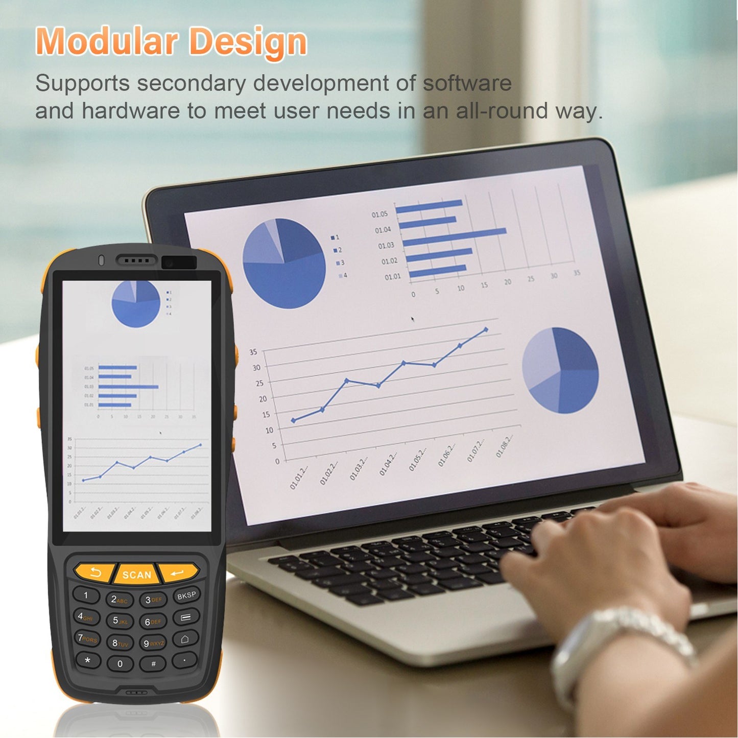 Handheld Android 9.0 POS Terminal Barcode Scanner Inventory PDA