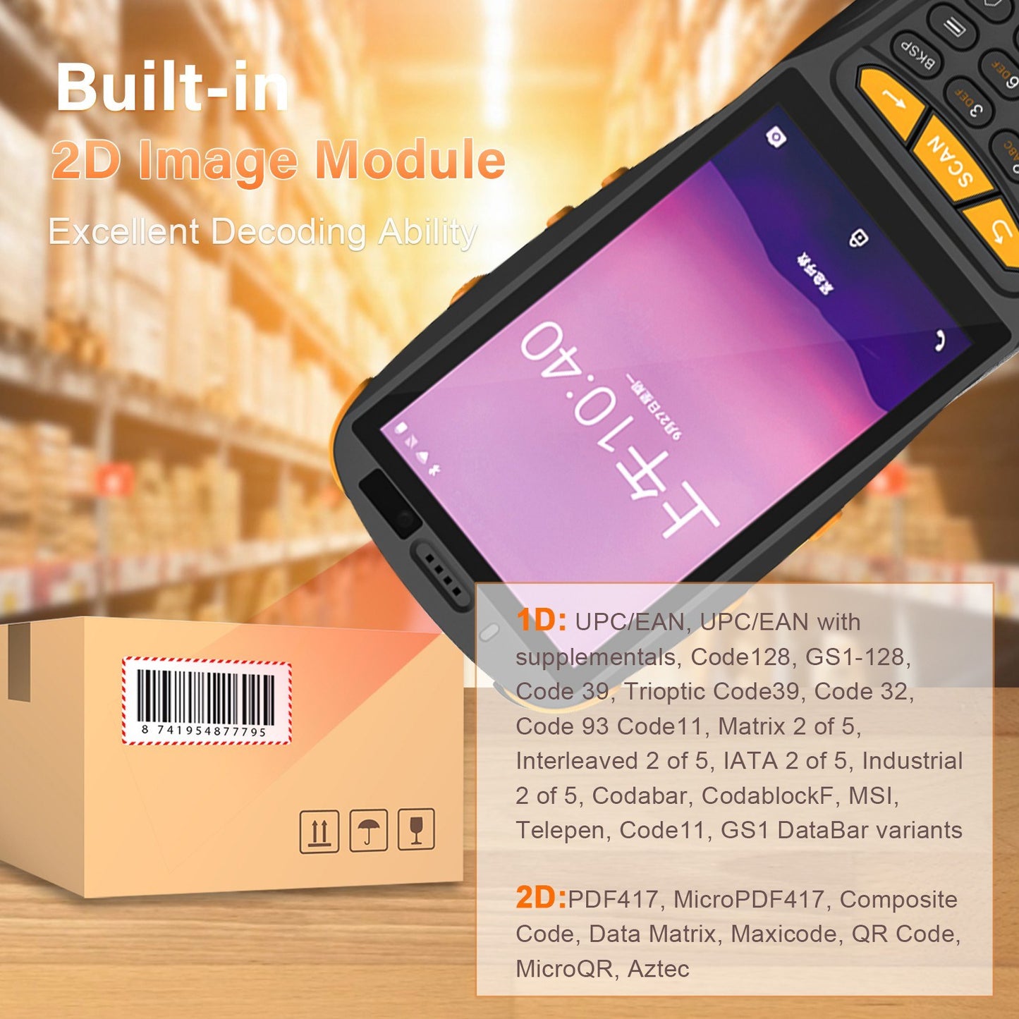 Handheld Android 9.0 POS Terminal Barcode Scanner Inventory PDA