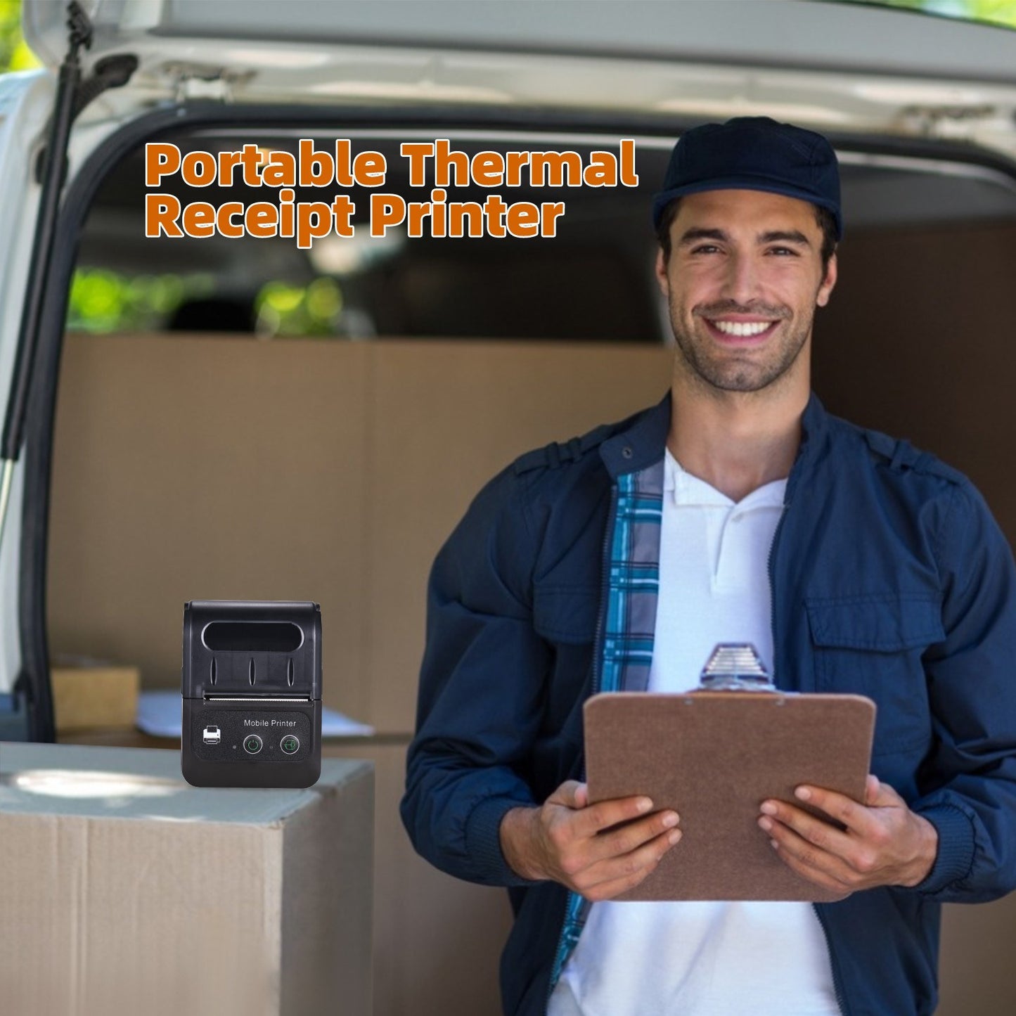 Compact Bluetooth 58mm Thermal Receipt Printer for Restaurants and Retail