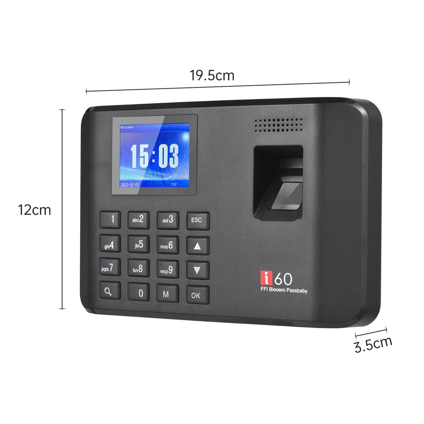 2.4 LCD Biometric Fingerprint Password Attendance Machine with USB Support