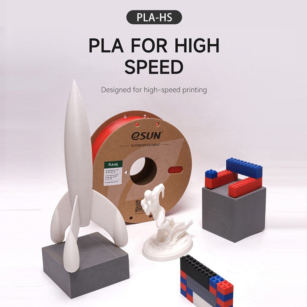 eSUN High-Speed PLA 3D Printer Filament 1.75mm, 1KG Spool - Enhanced Fast Printing Material for 3D Printers