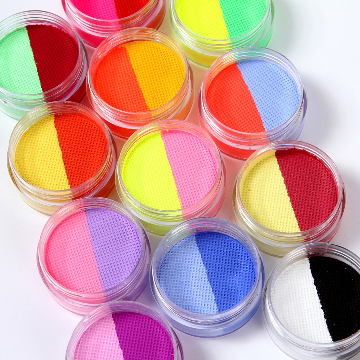 24-Color Washable Body Paint Kit with 2 Brushes